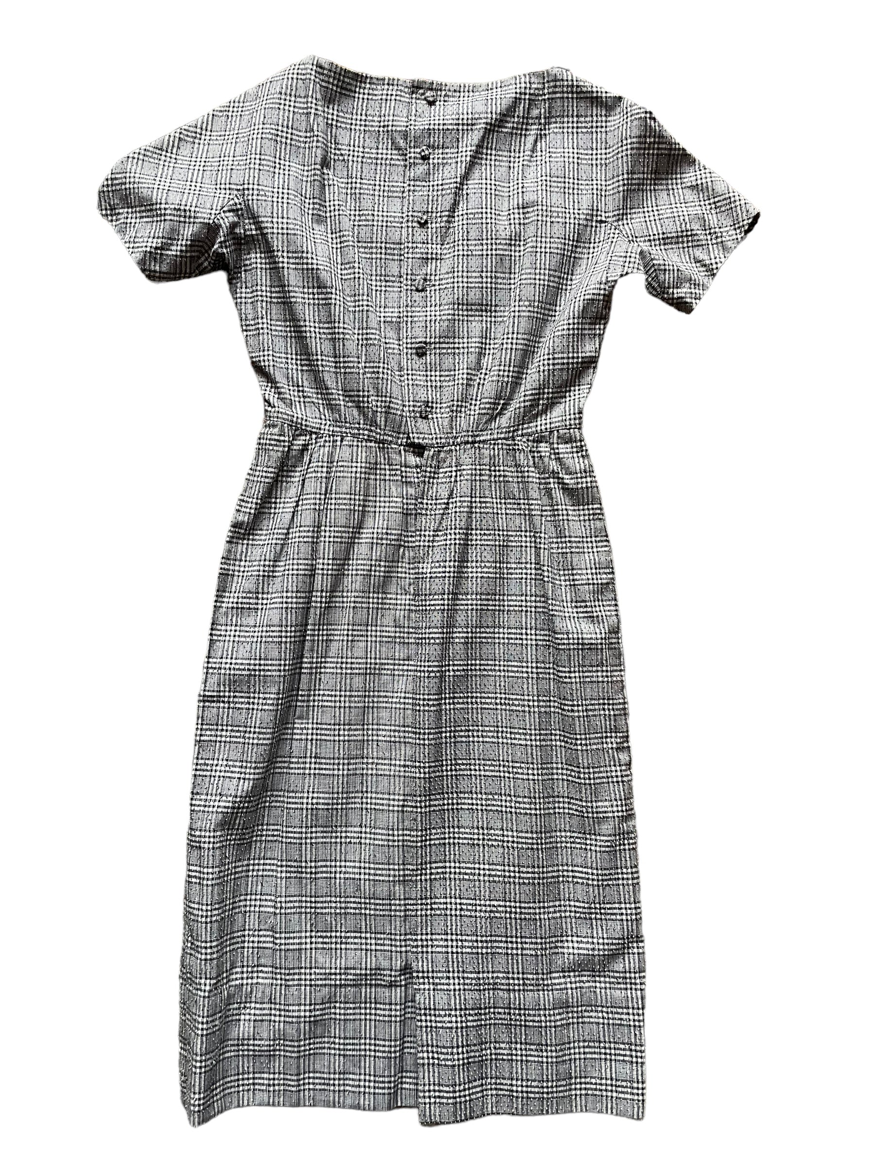 Full back view of Vintage 1950s Lanz Plaid Dress Sz XS |  Barn Owl Ladies Vintage| Seattle Vintage Dresses