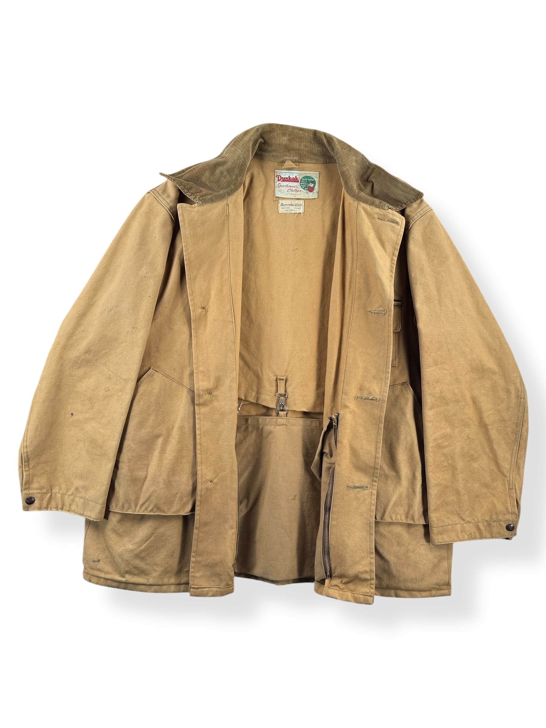 Inside of Vintage 50s Era Duxbak Hunting Jacket SZ XL