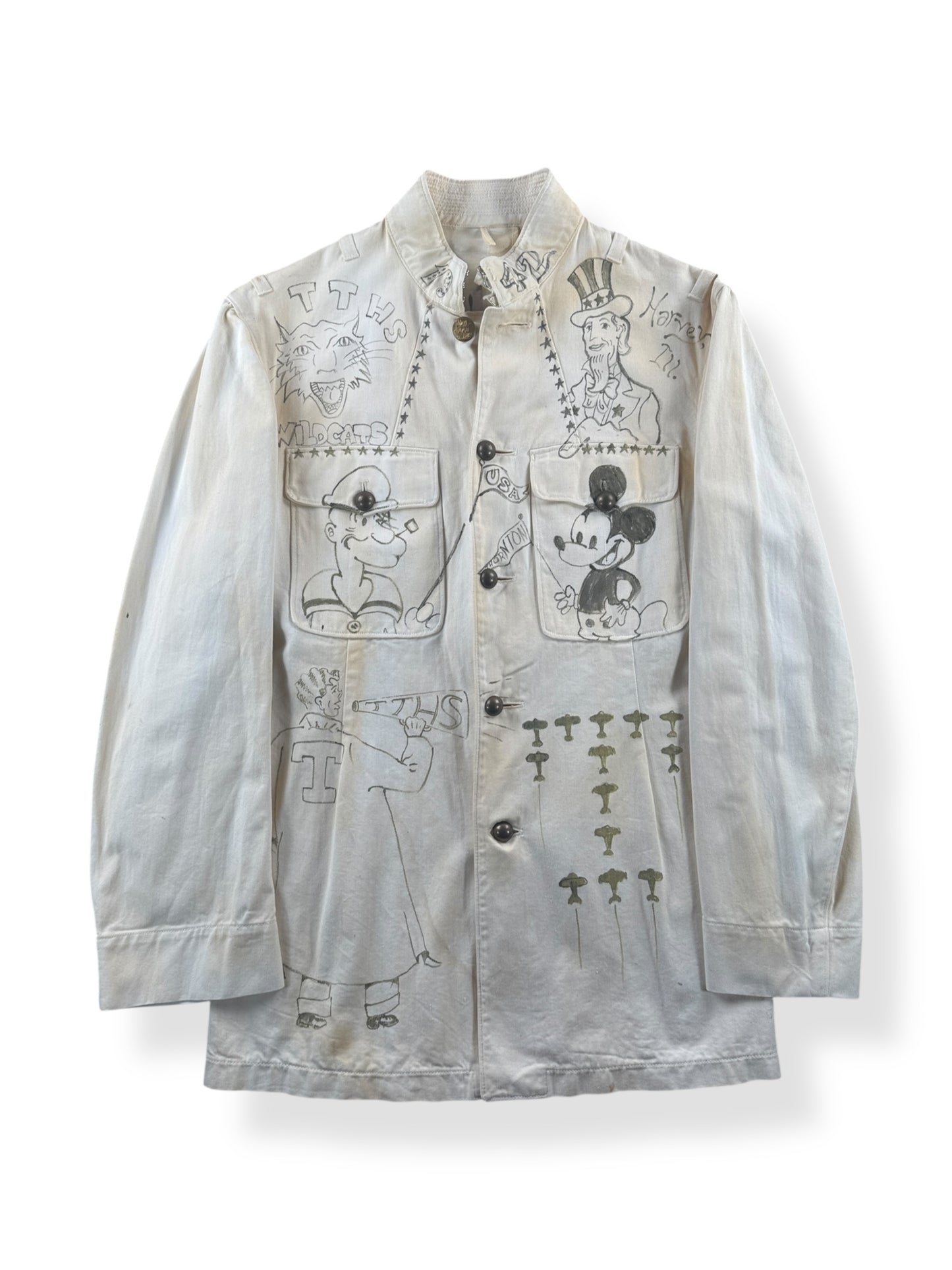 Front of Vintage Class of 1942 Souvenir Jacket SZ XS