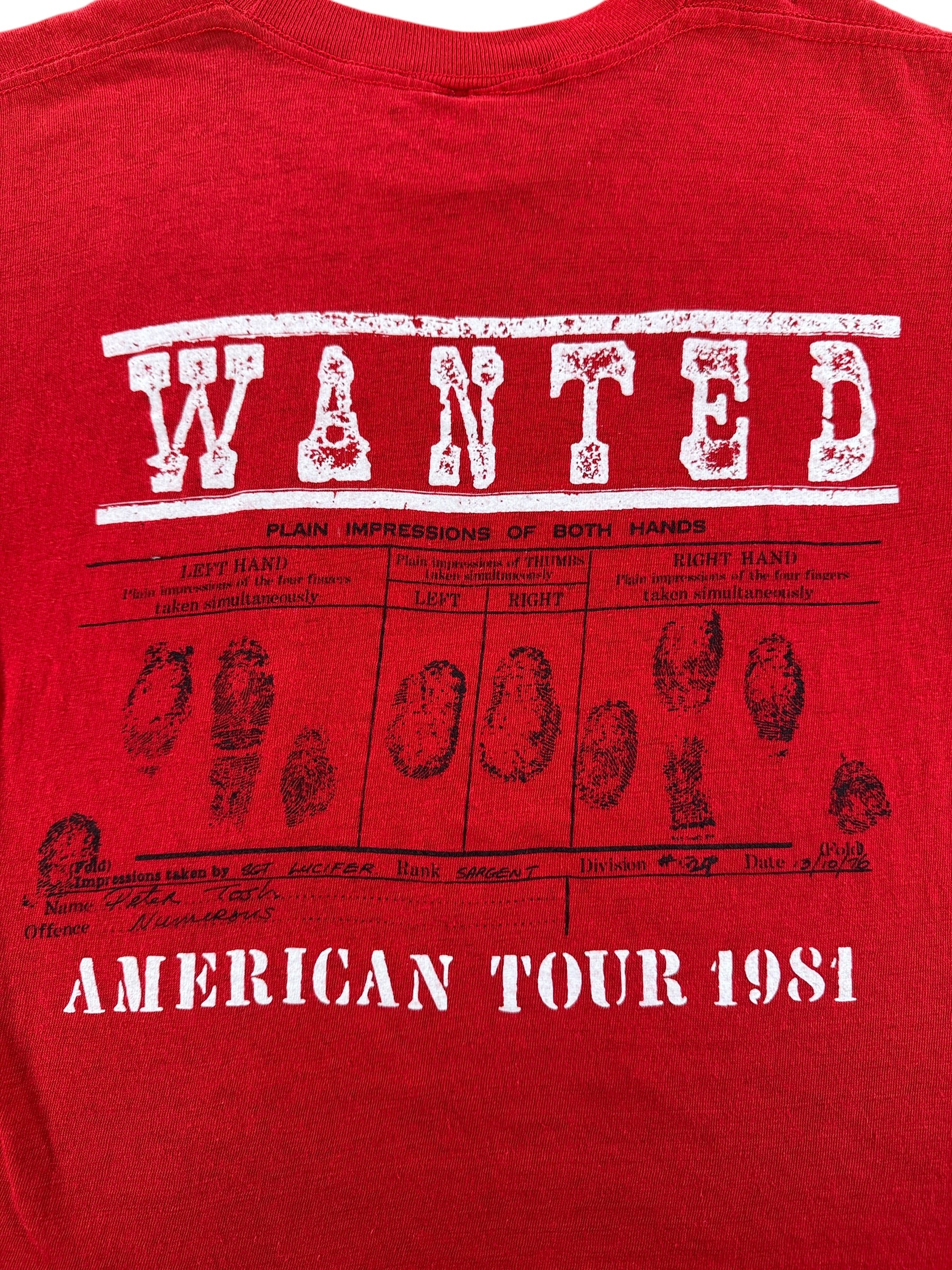 Back Graphic of Vintage Peter Tosh Dread & Alive Tee SZ S (Fits XS)