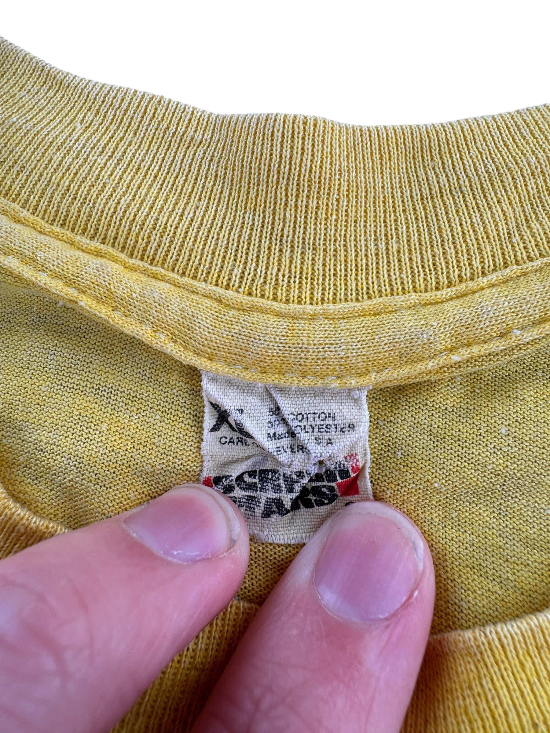 Tag on Vintage Yellow Alaska Moose Tee SZ L