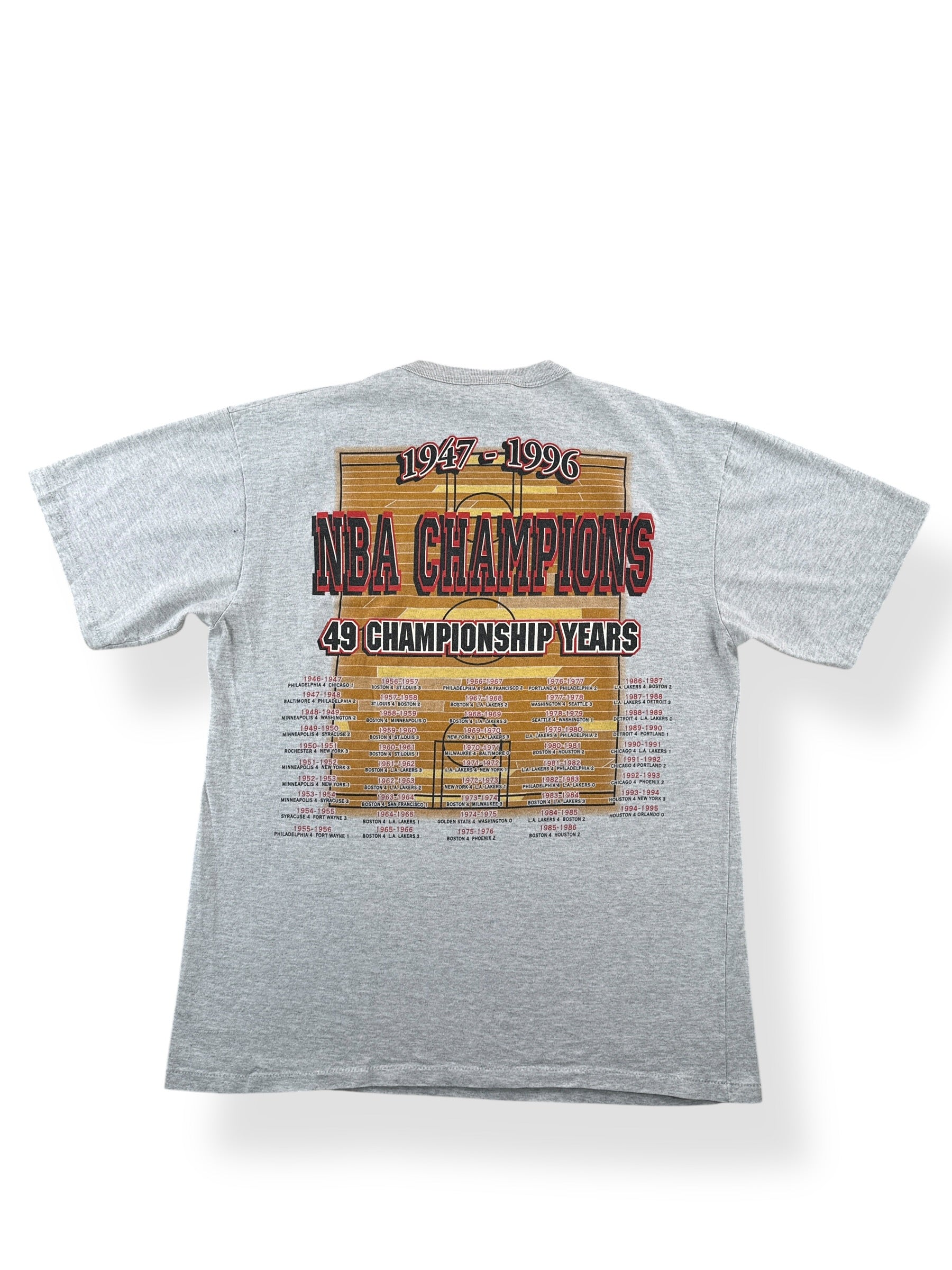 Back of Vintage 1996 NBA Champions Tee SZ L