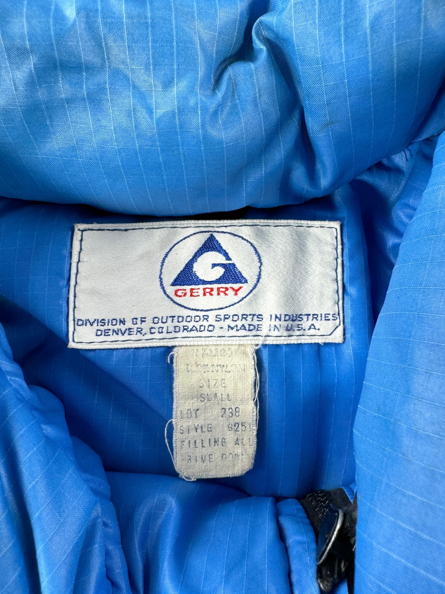 Label on Vintage Gerry Expedition Parka SZ S