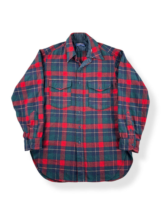 Front of Vintage Red Navy & Green Pendleton SZ M