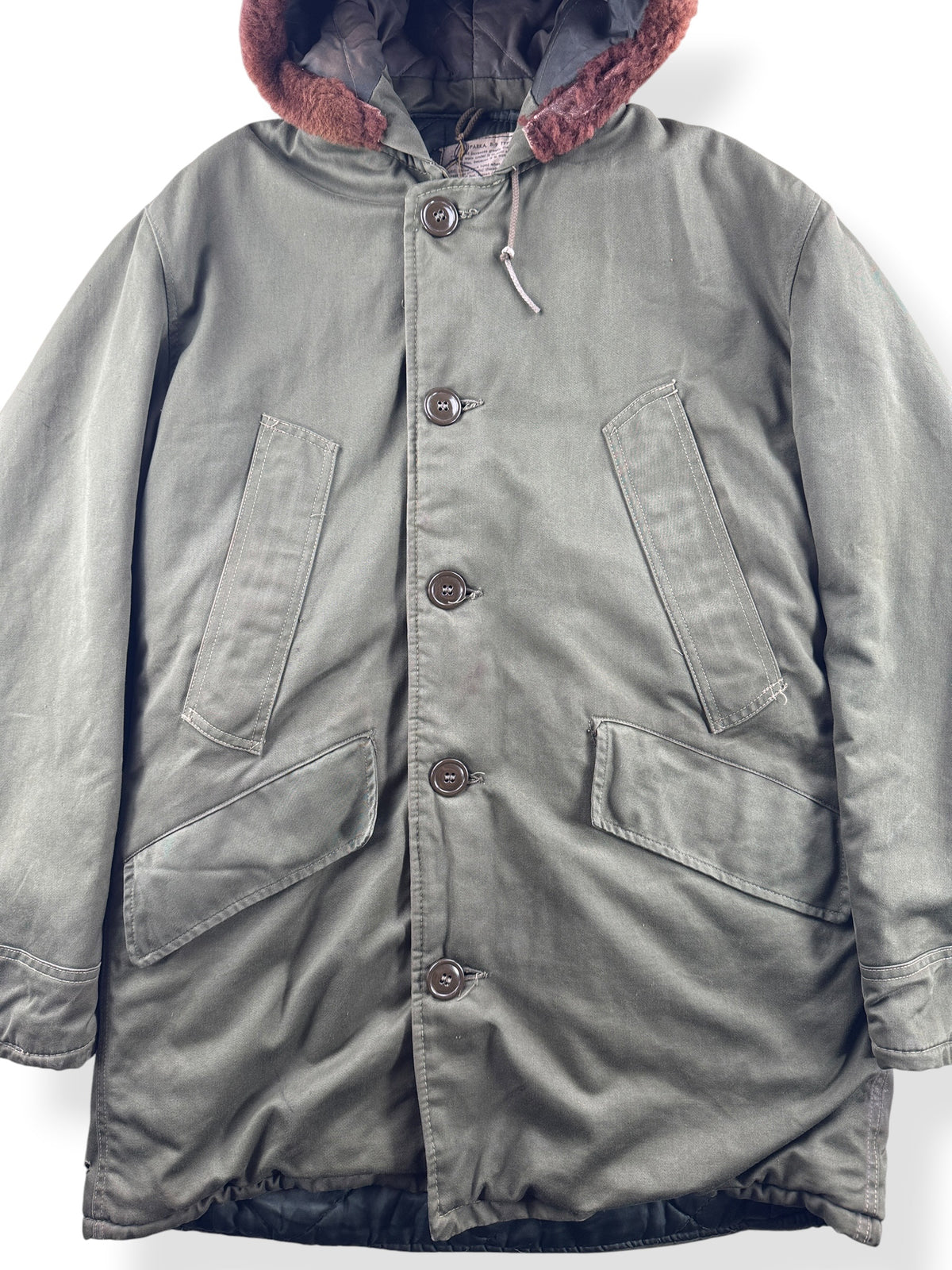 Close-up of Vintage B-9 Civilian Parka SZ 42