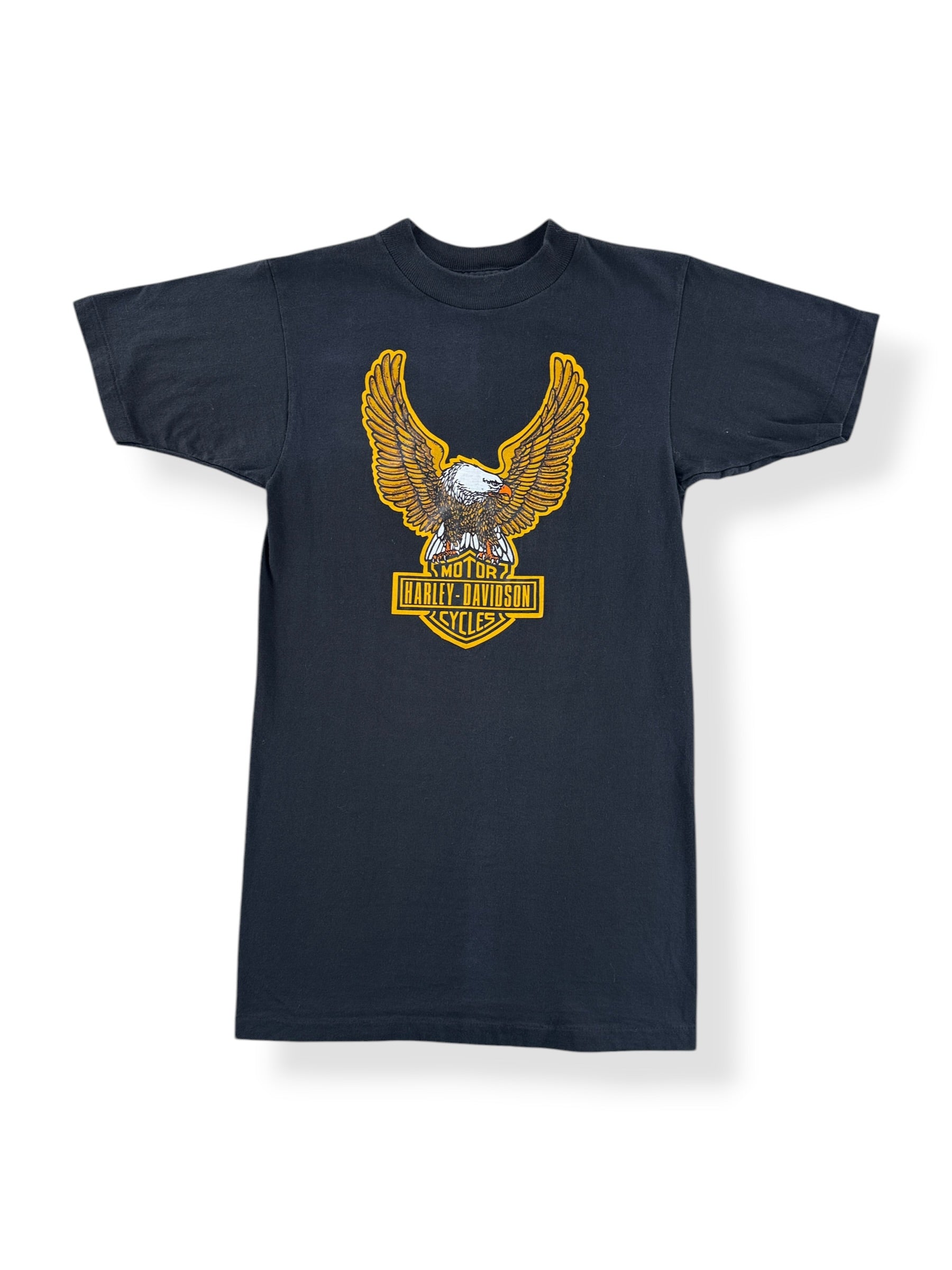 Front of Vintage Bellevue Harley Spread Eagle Tee SZ S (Fits XS)