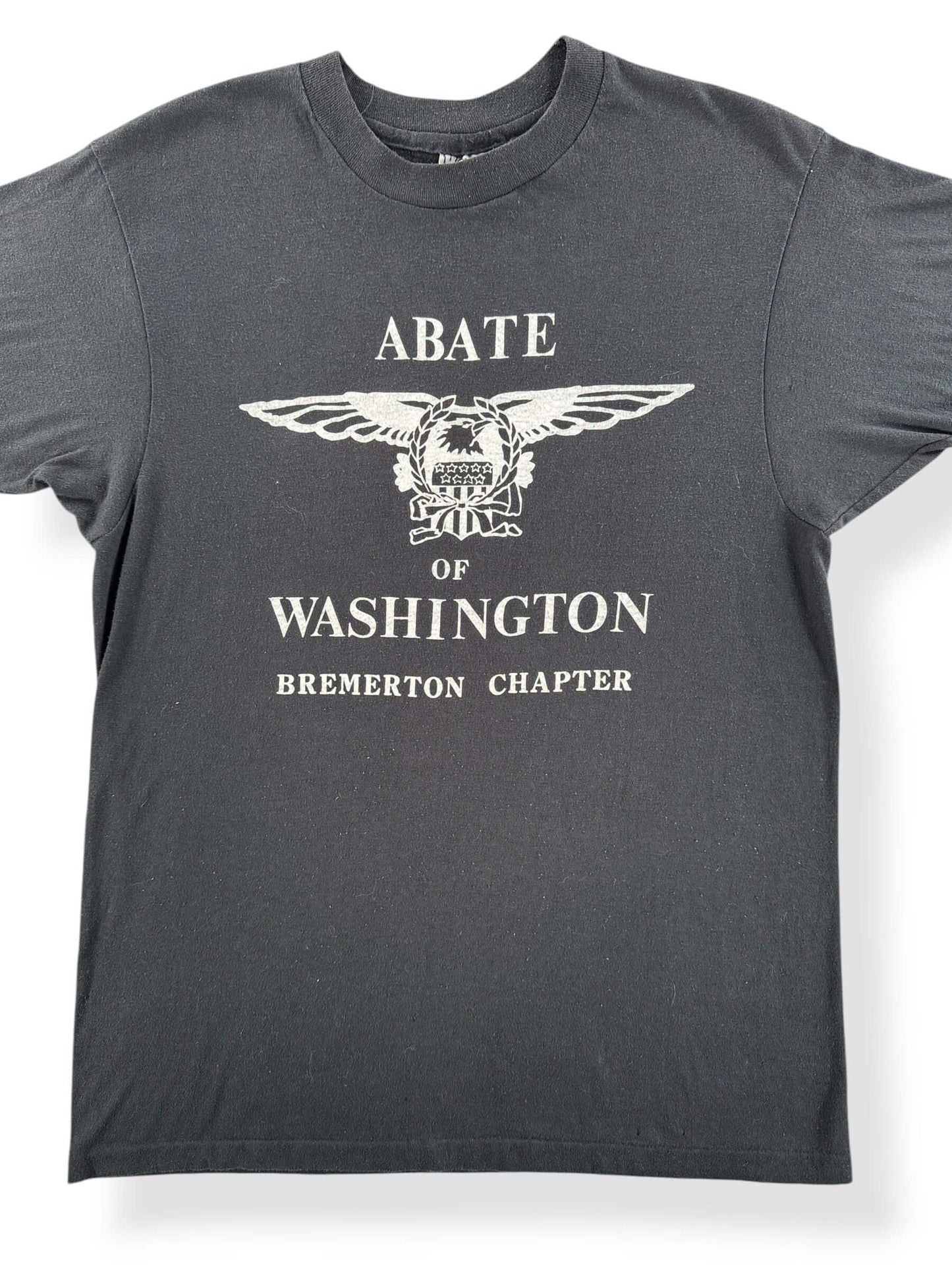 Front Close Up of Vintage Abate of Washington Tee SZ L (Fits M)