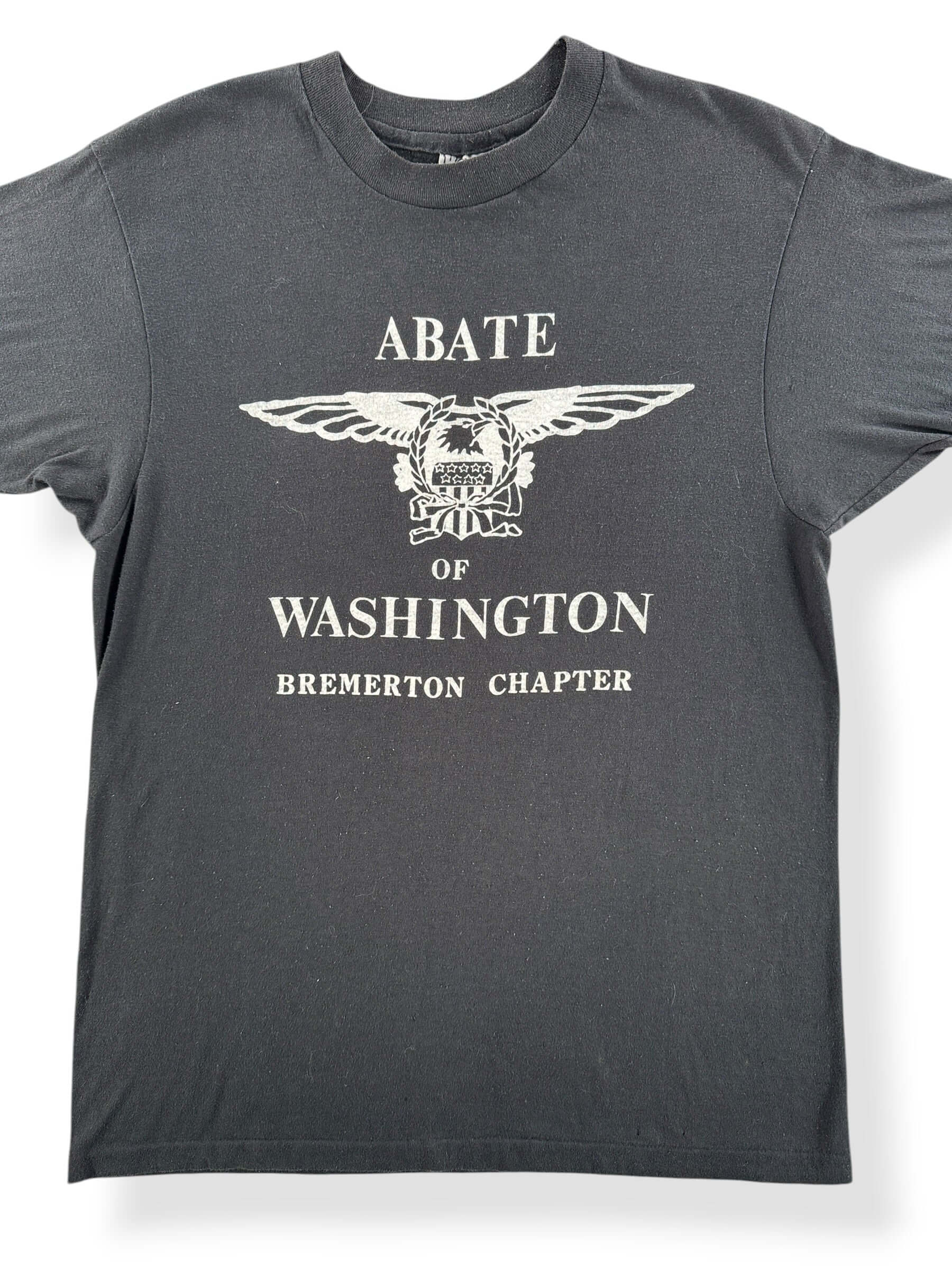Front Close Up of Vintage Abate of Washington Tee SZ L (Fits M)