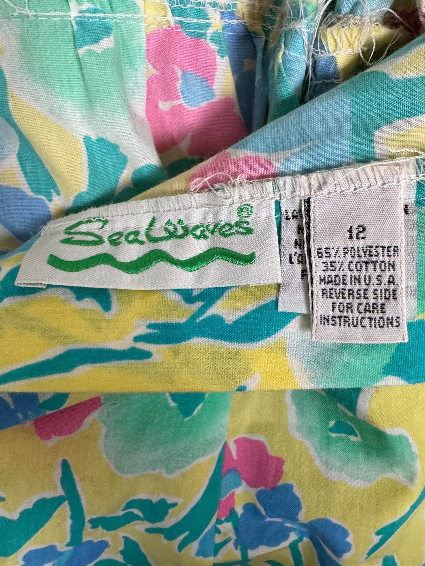 Tag of 1980s Seawaves Cotton Playsuit L