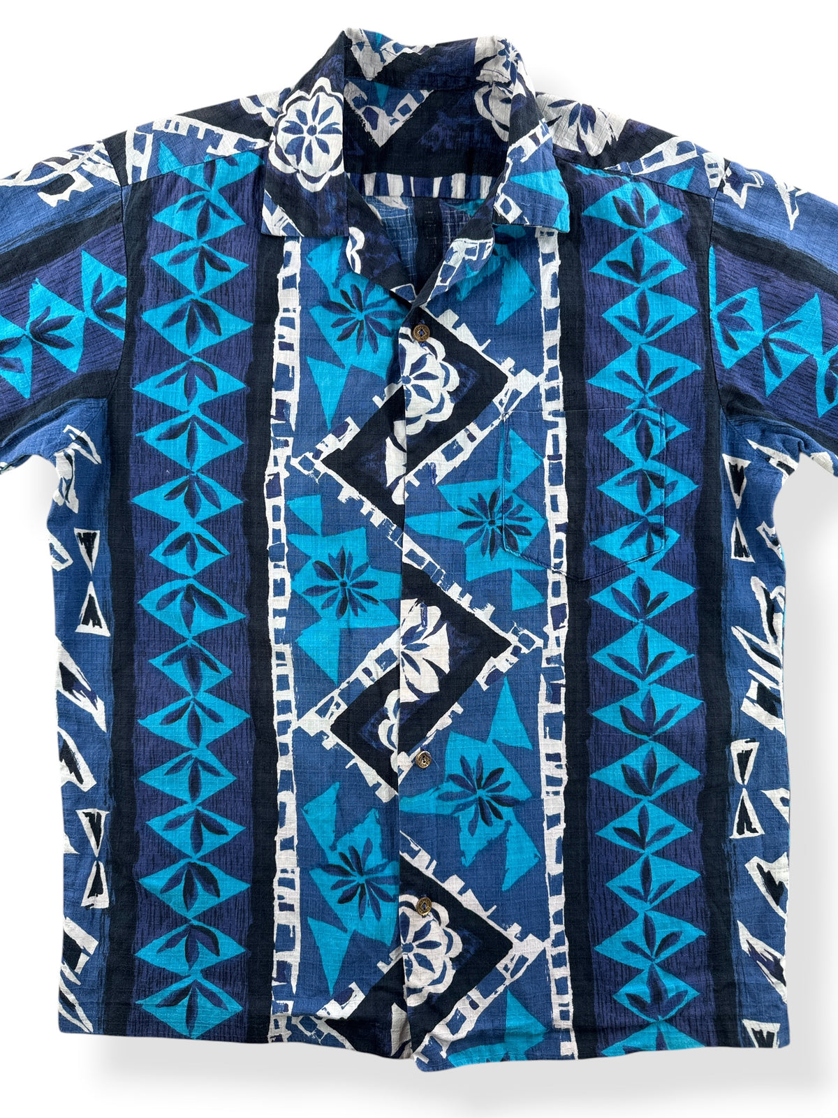 Close-up of Vintage Cotton Aloha Shirt SZ M - AS IS