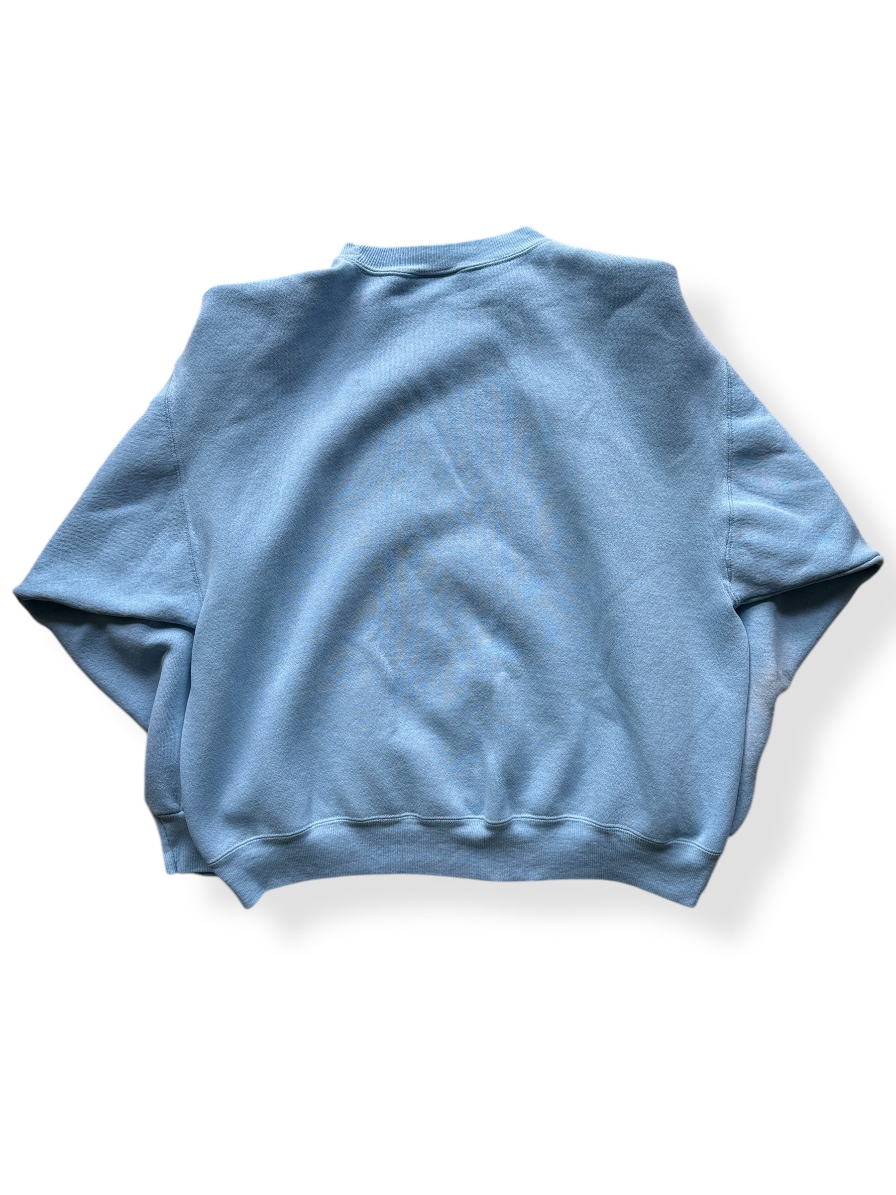 Back of Vintage Hanes Powder Blue Crewneck SZ XL