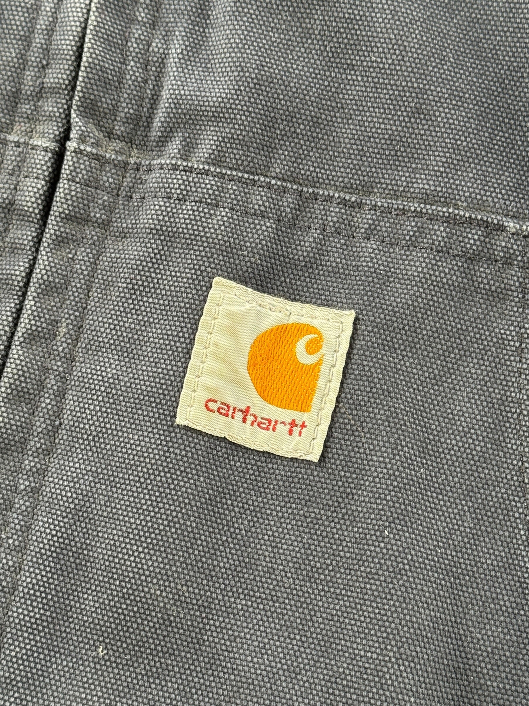 Label on Carhartt Navy Blue Hooded Jacket SZ M