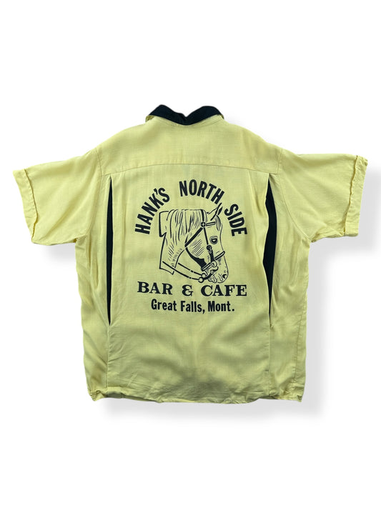 Back of Vintage Hanks North Side Bowling Shirt SZ L