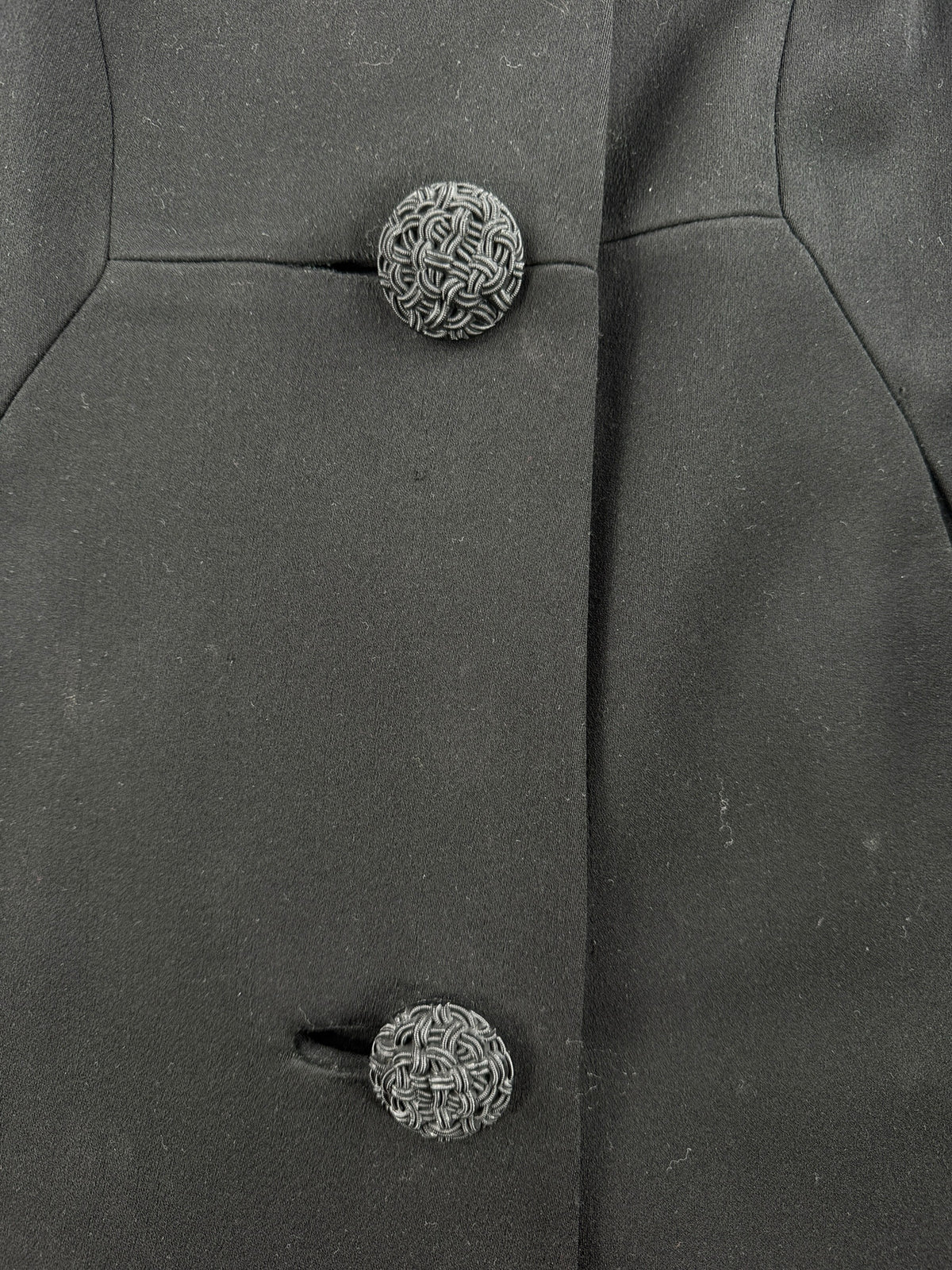 Buttons on Vintage Black Swing Coat SZ M