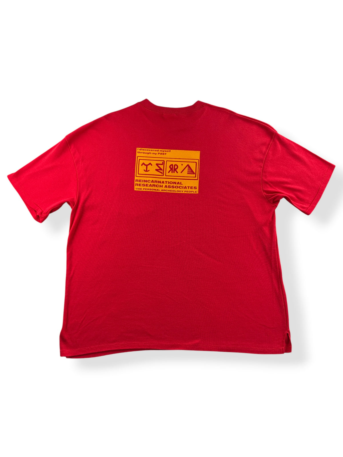 Back of Vintage 90’s Reincarnation Research Pocket Tee SZ XXL (Fits XL)