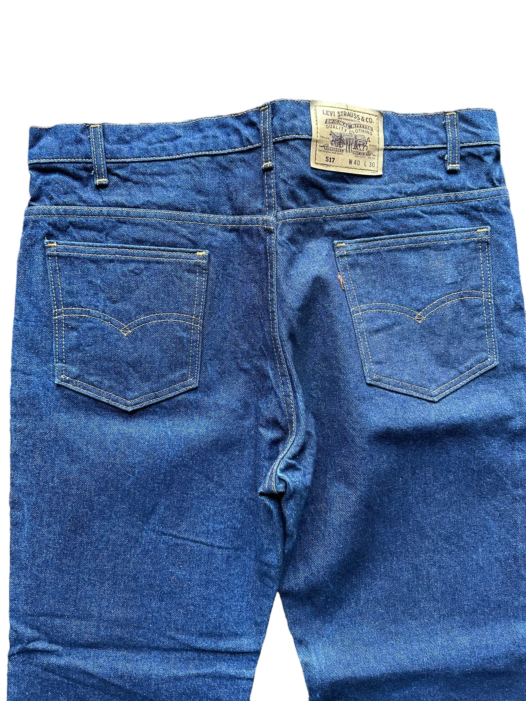 Back pockets view of Deadstock 90s USA Levi's 501 Black Jeans 26x33 | Seattle Deadstock Vintage Jeans | Barn Owl Vintage Denim