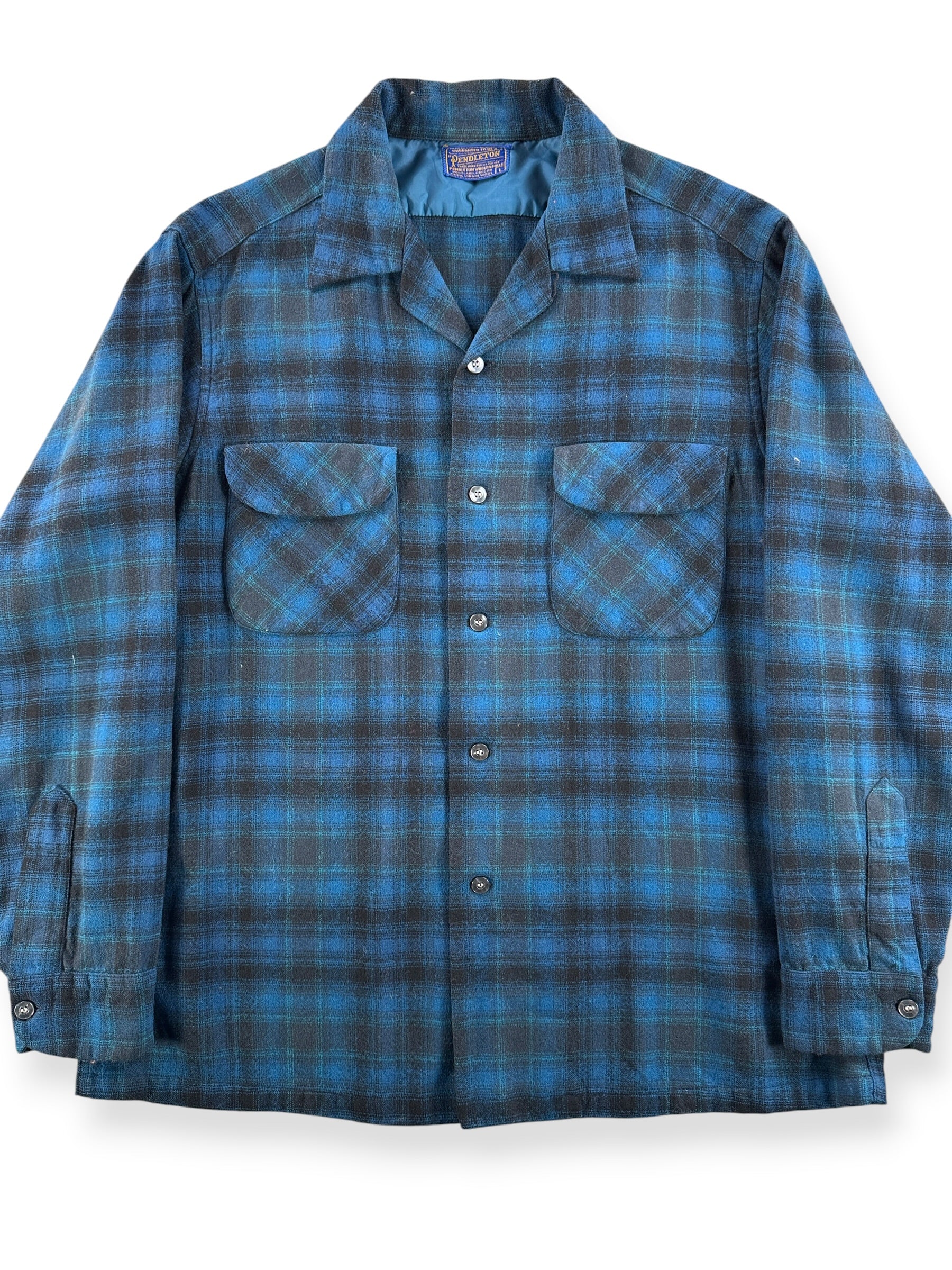 Front Close Up of Vintage Pendleton Board Shirt SZ L
