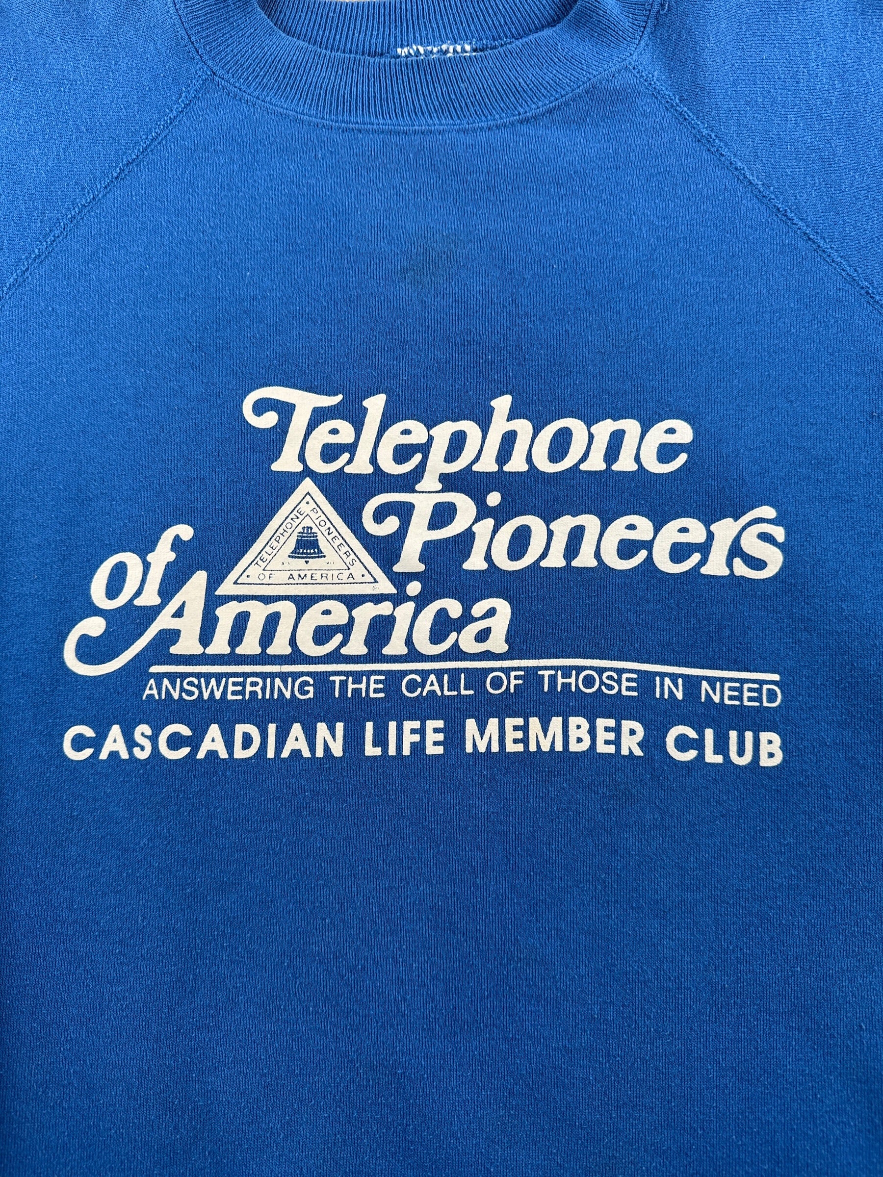 Graphic of Vintage Telephone Pioneers Crewneck SZ XXL (Fits XL)