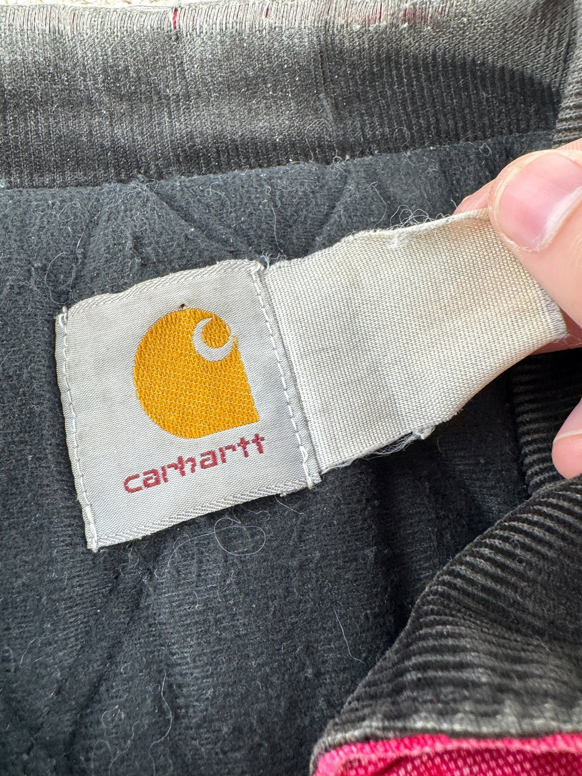 Tags on Vintage Carhartt Red Round Collar Santa Fe Jacket SZ XL