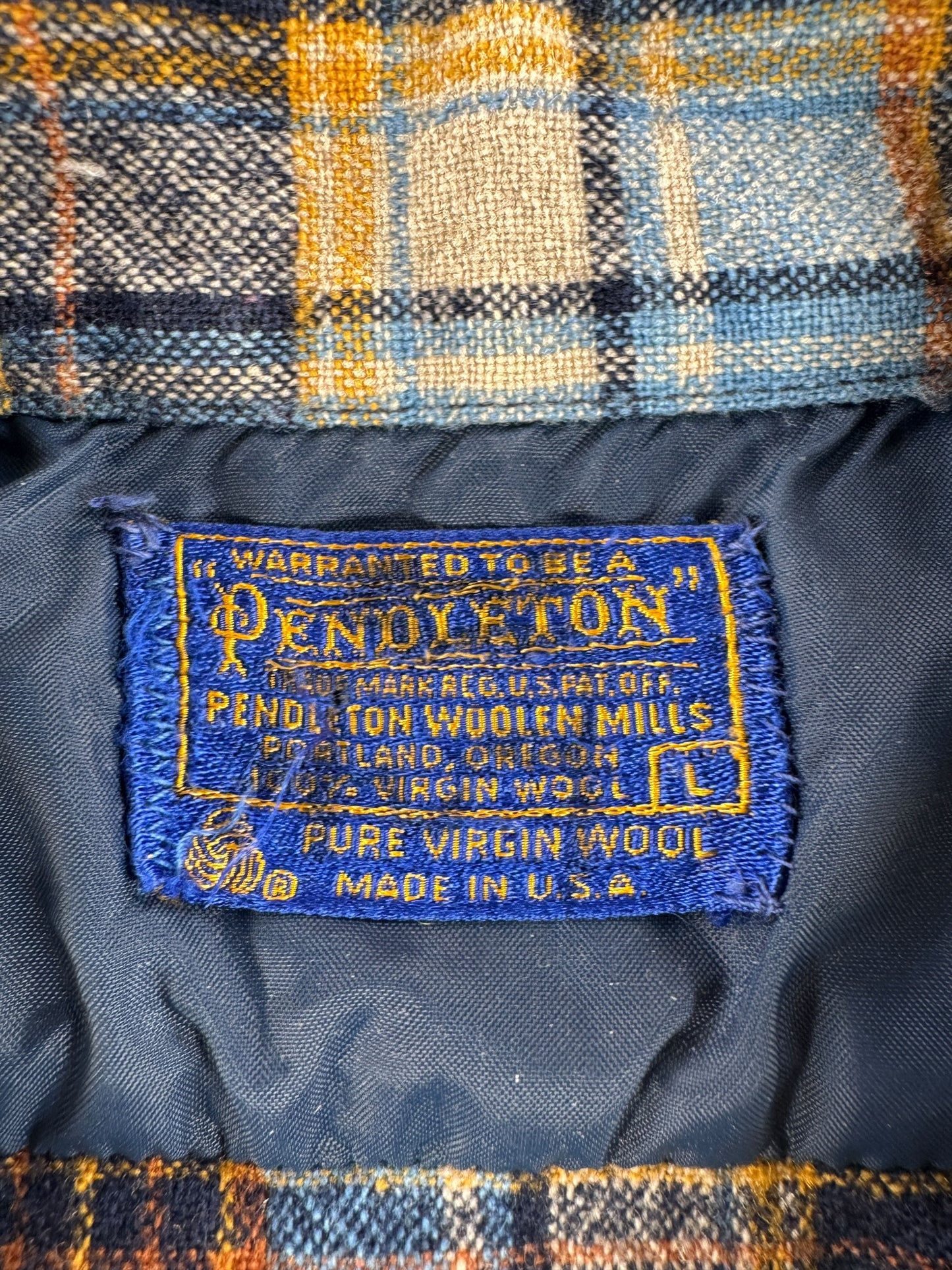 Tag on Vintage Pendleton Board Shirt SZ L (Fits M)