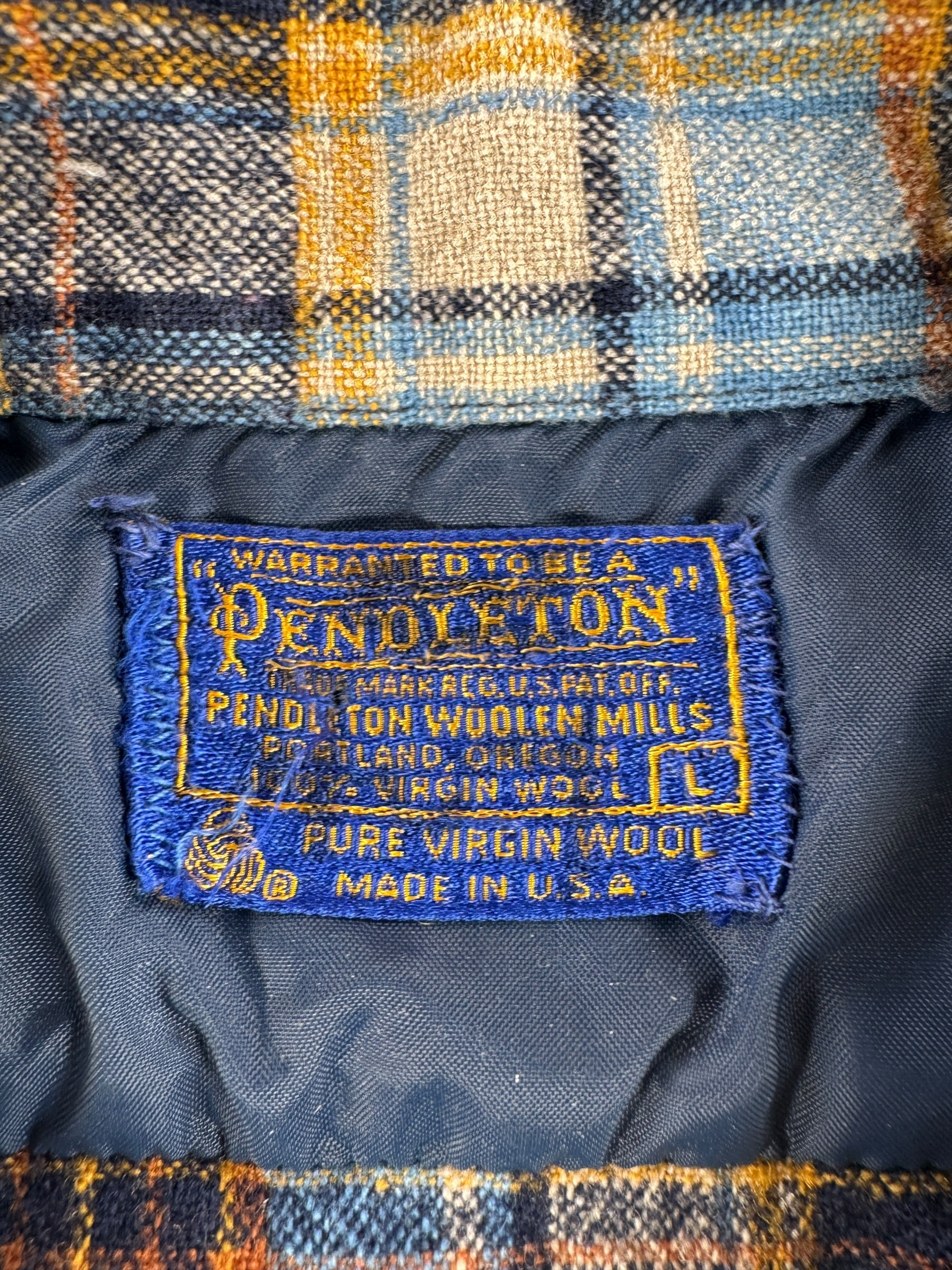 Tag on Vintage Pendleton Board Shirt SZ L (Fits M)