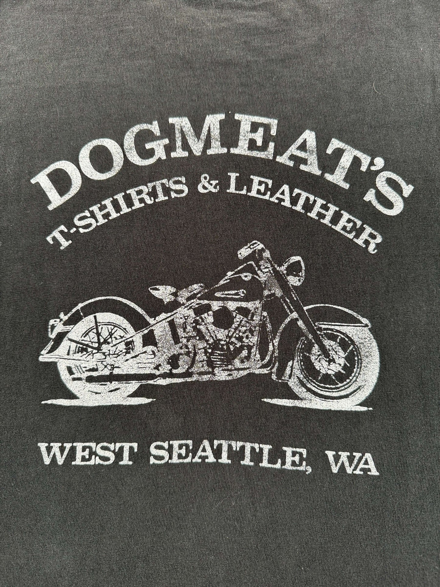 Back Graphic of Vintage 90s Era West Seattle BJ Harley Tee SZ L