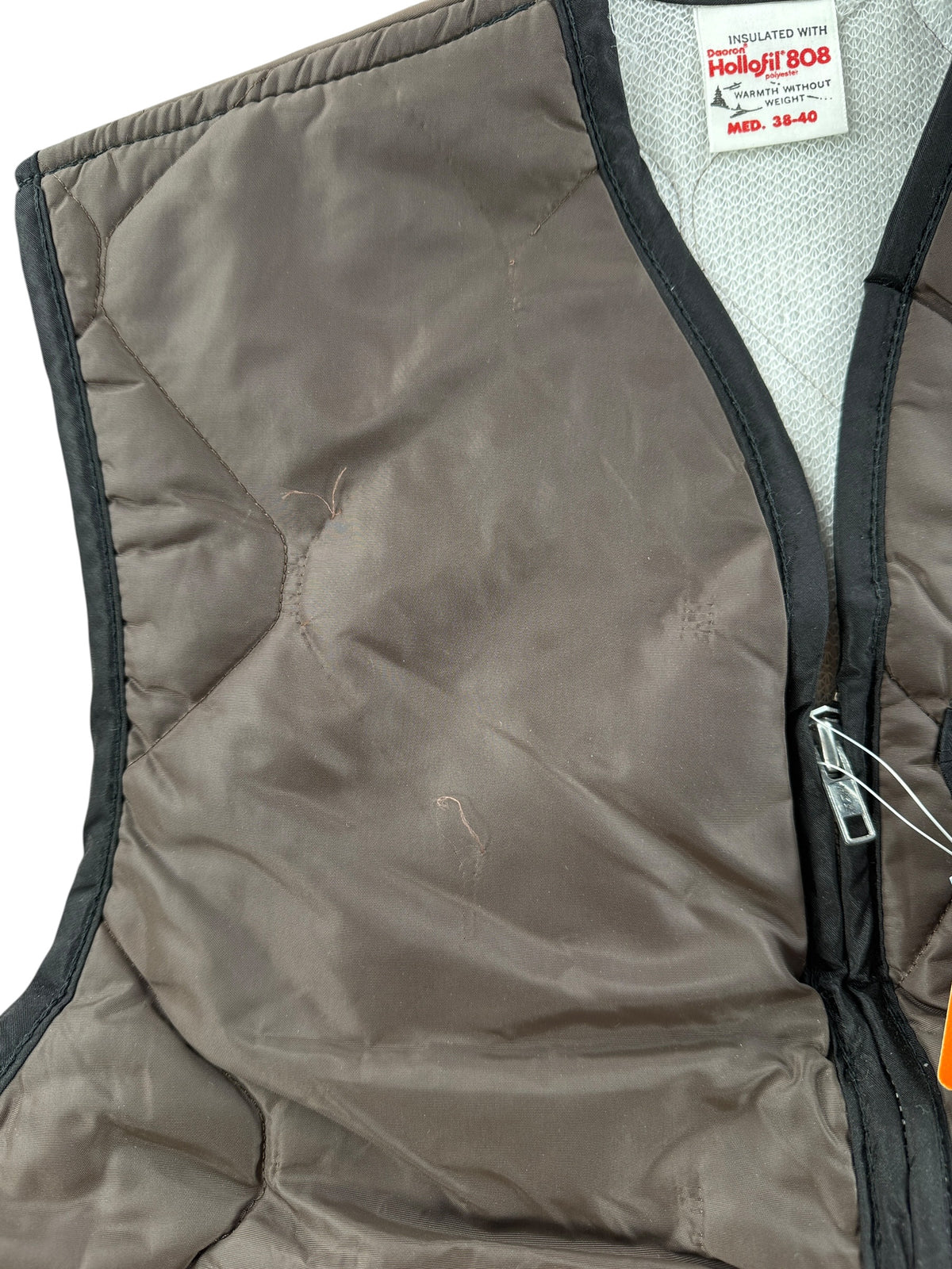 Stitching separation on Vintage NOS Brown Dacron Vest SZ M