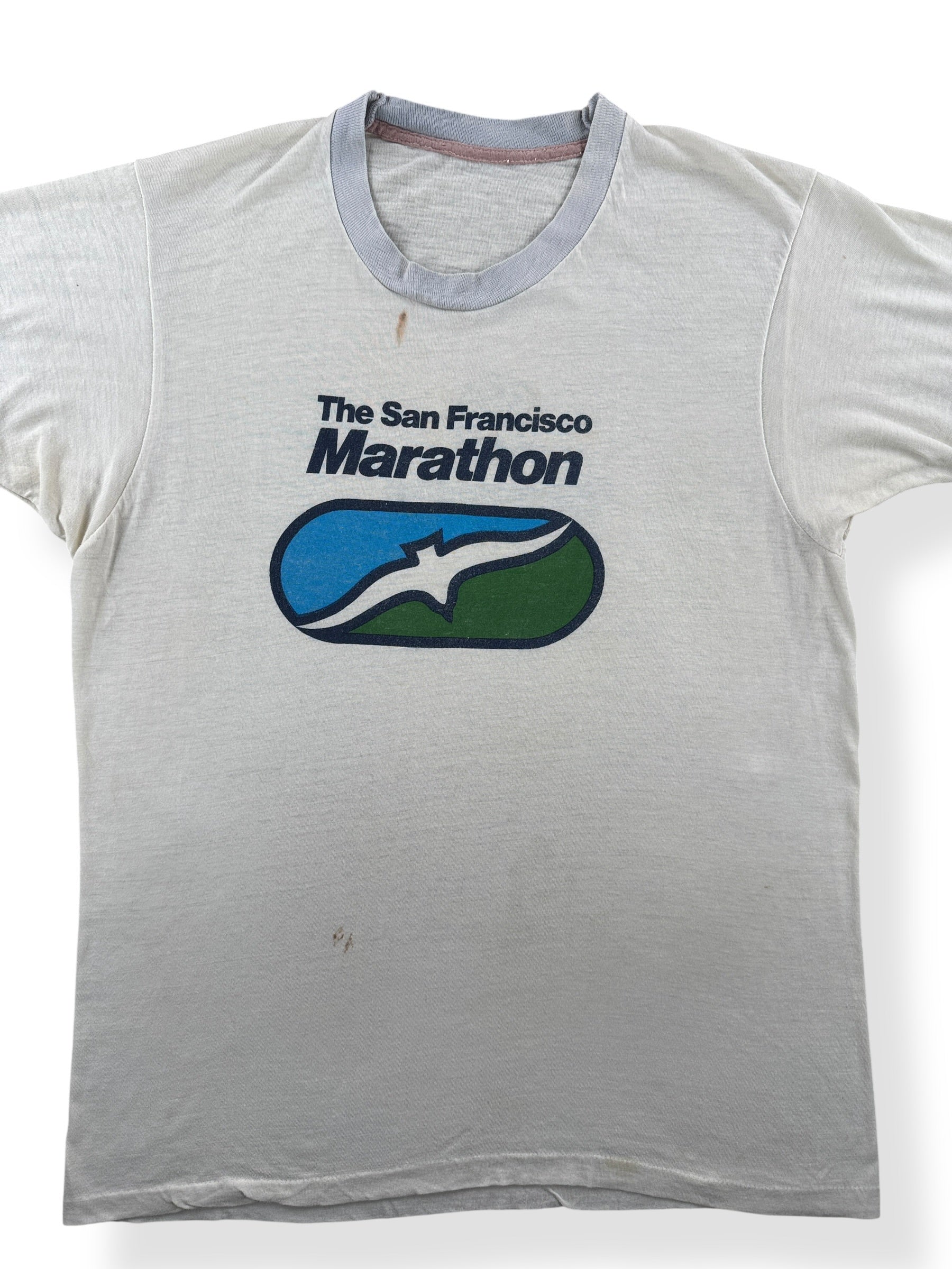 Front Close Up of Vintage SF Marathon Tee SZ M