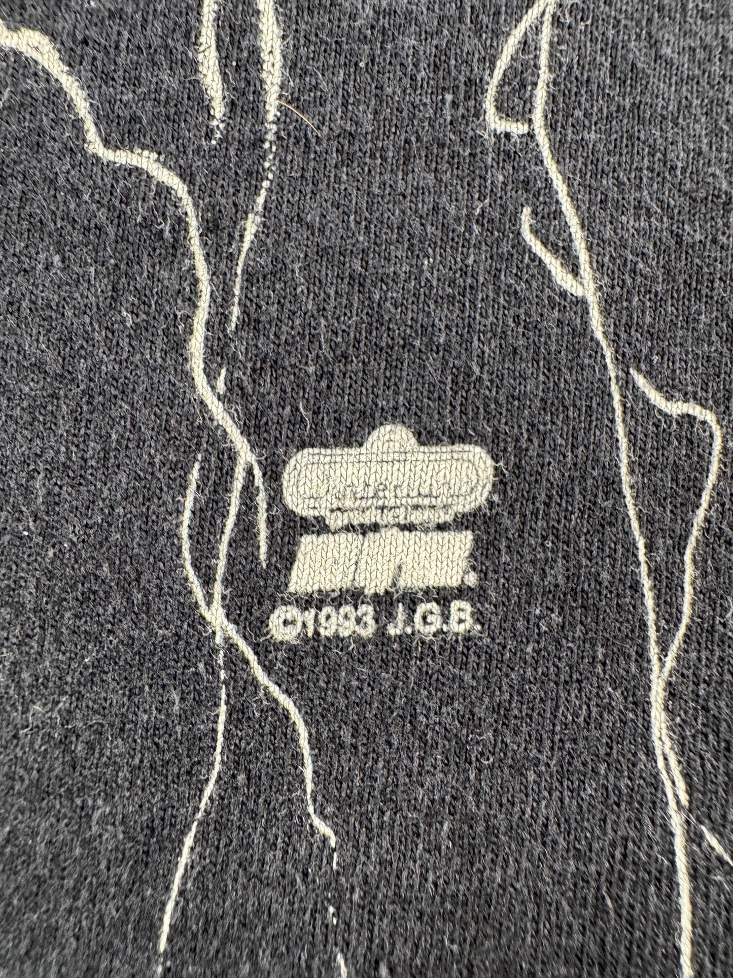 Zipper on Vintage Jerry Garcia Electric Tee SZ L