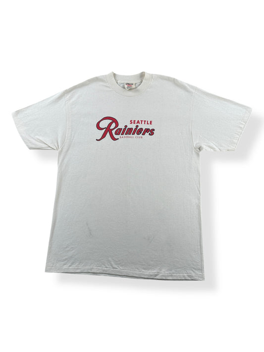 Front of Vintage Seattle Rainiers Baseball Club Tee SZ XL