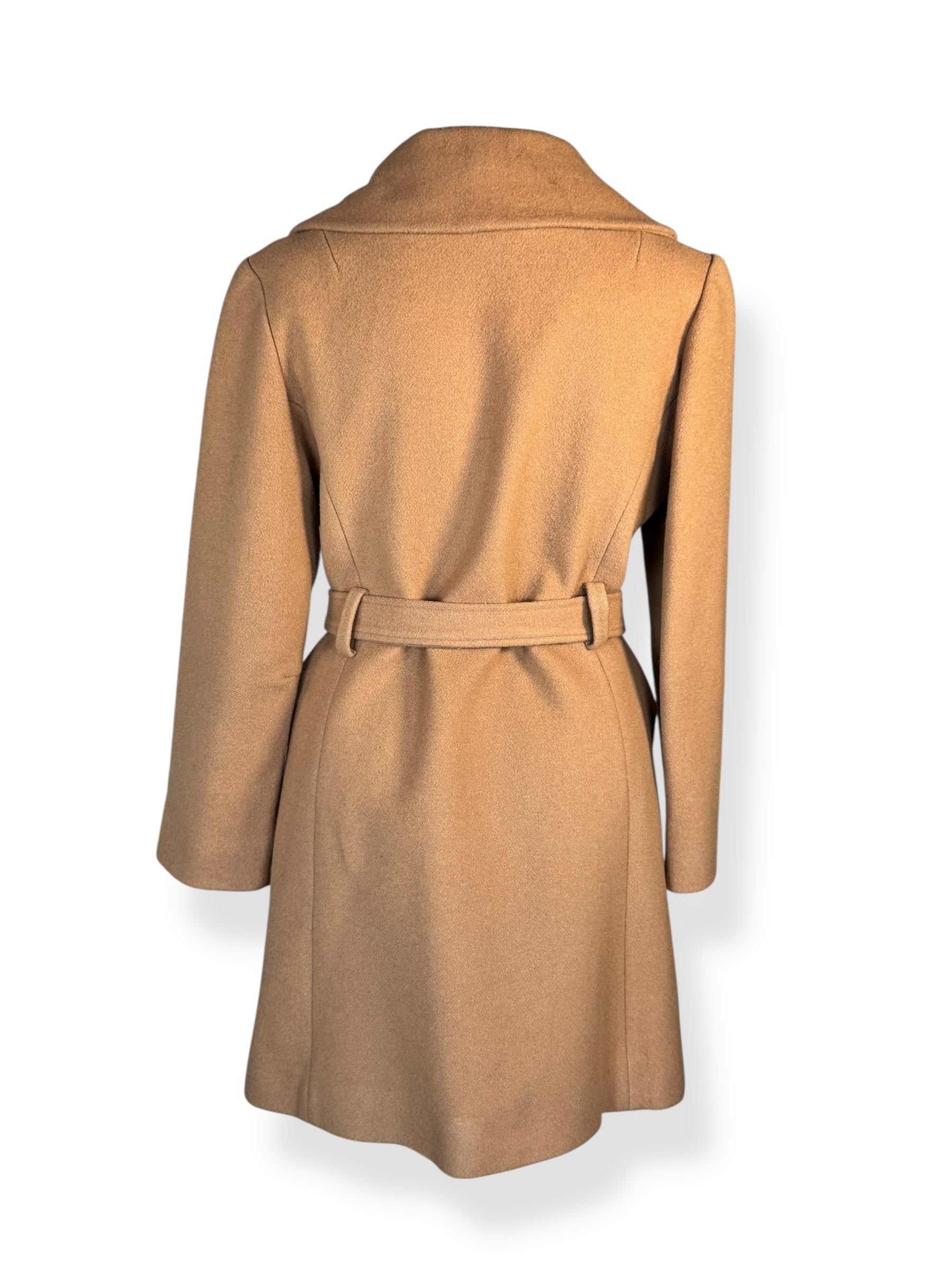Back view of 1970s Camel Coat S-M