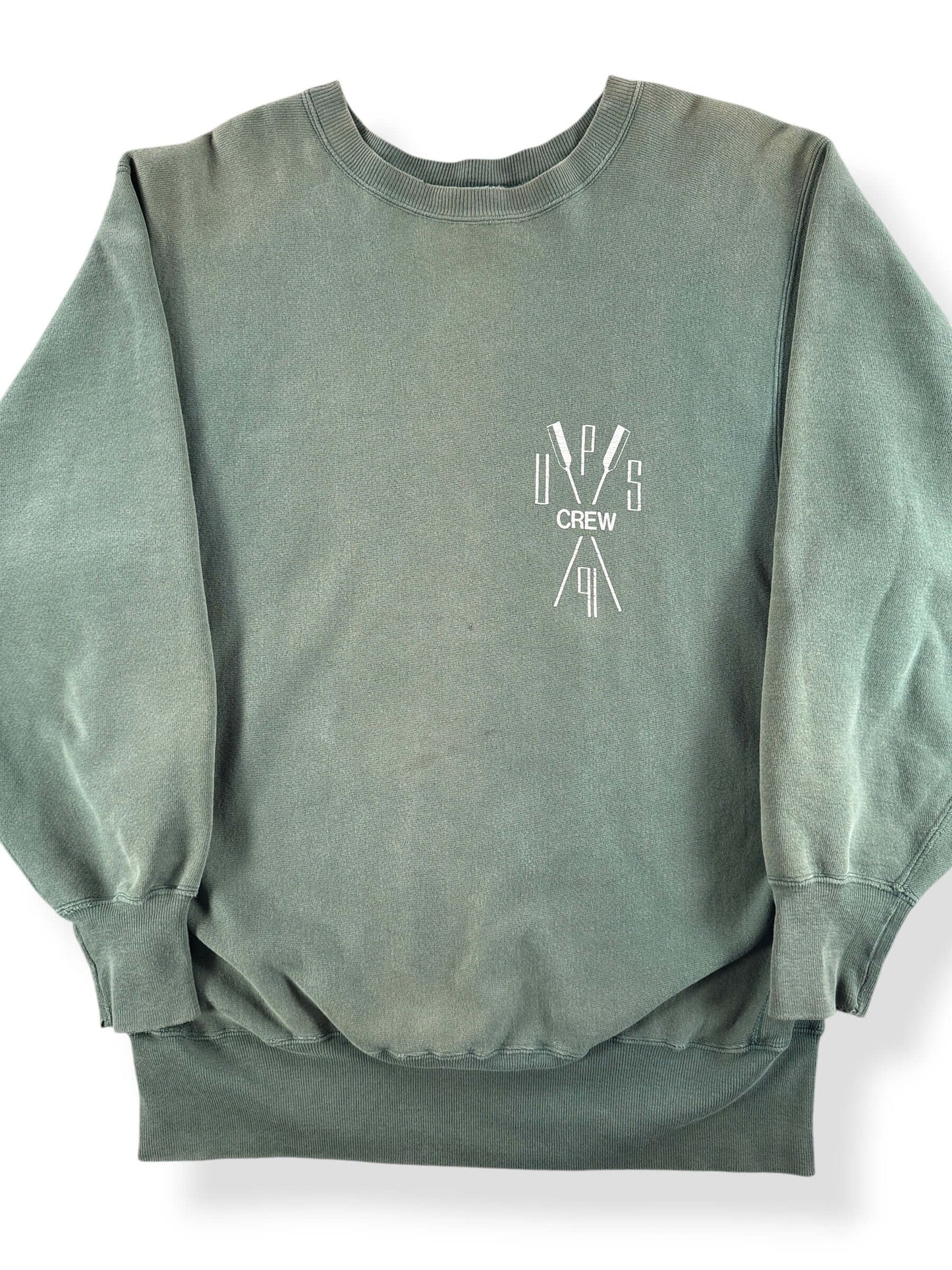Front Close Up of Vintage University of Puget Sound Champion Reverse Weave Crewneck SZ XL (Fits L)