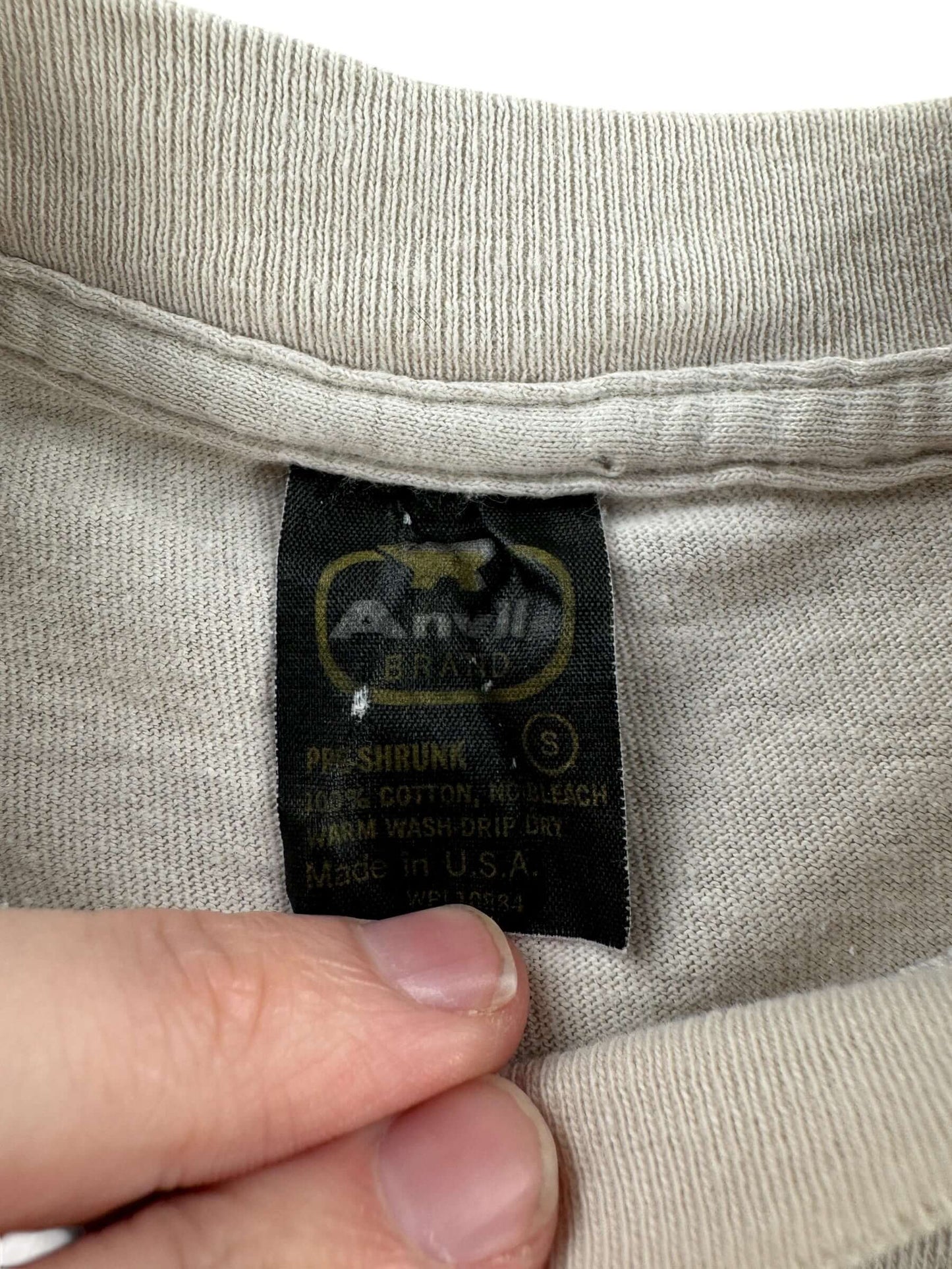 Tag on Vintage Rainier Beer Timbeer Beaver Tee SZ S