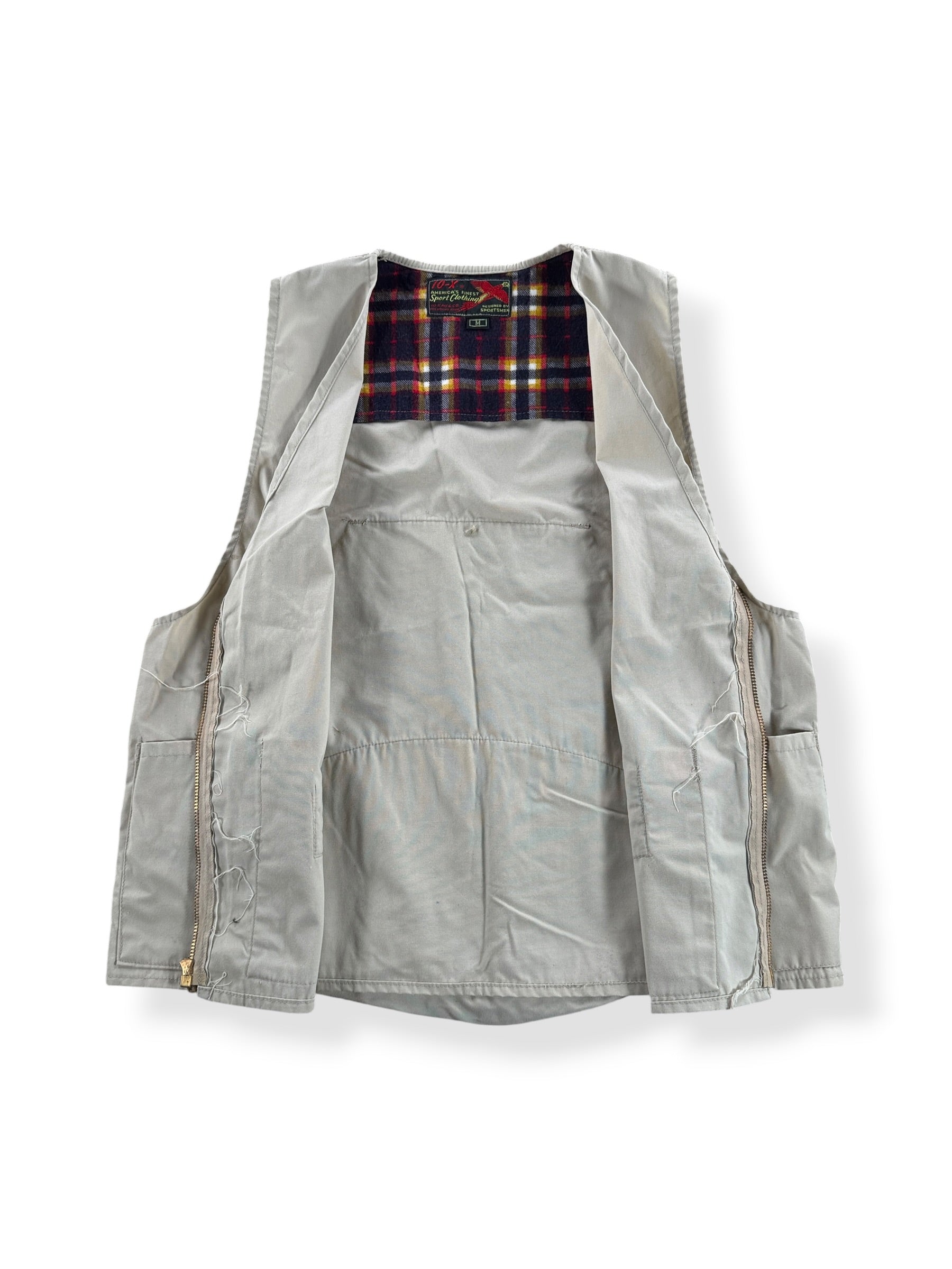 Inside of Vintage 10-X Hunting Vest SZ M