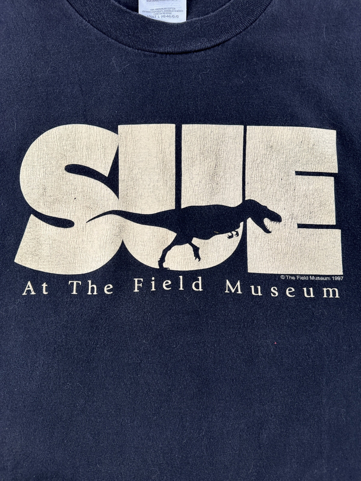 Graphic on Vintage Sue T. Rex Field Museum Tee SZ L