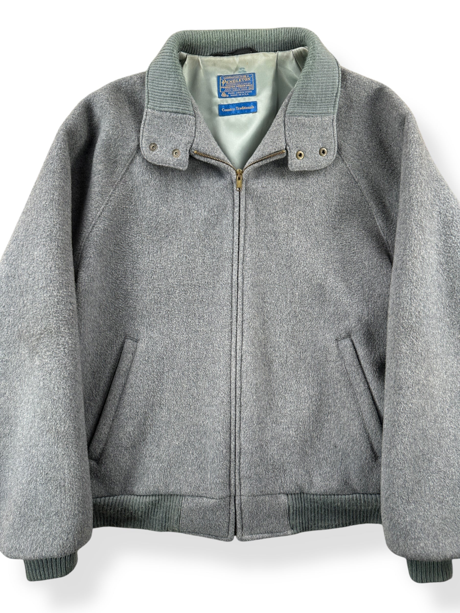 Front Close Up of Vintage Pendleton Country Traditionals Wool Jacket SZ M
