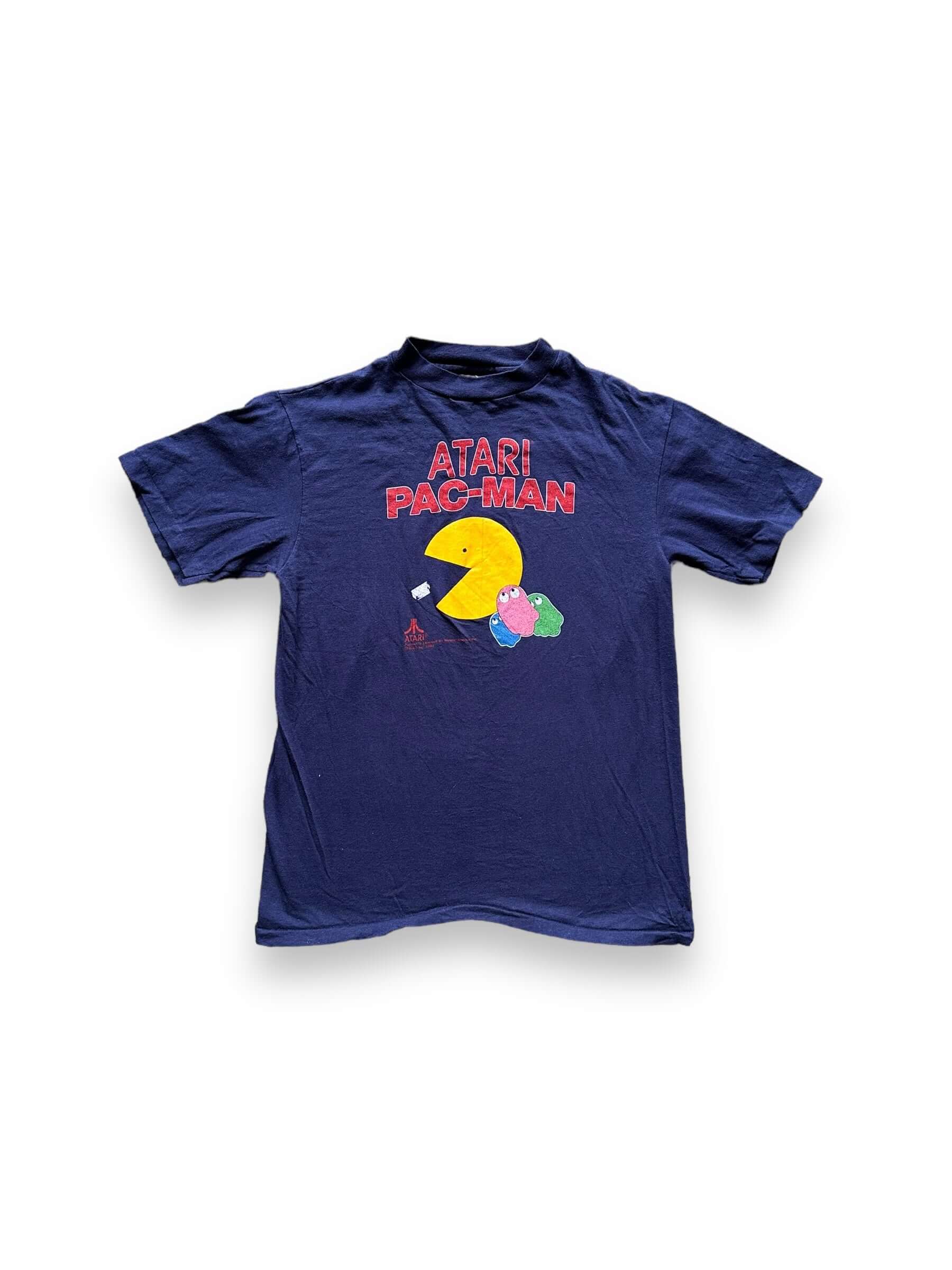 front of Vintage PacMan Atari Tee SZ S