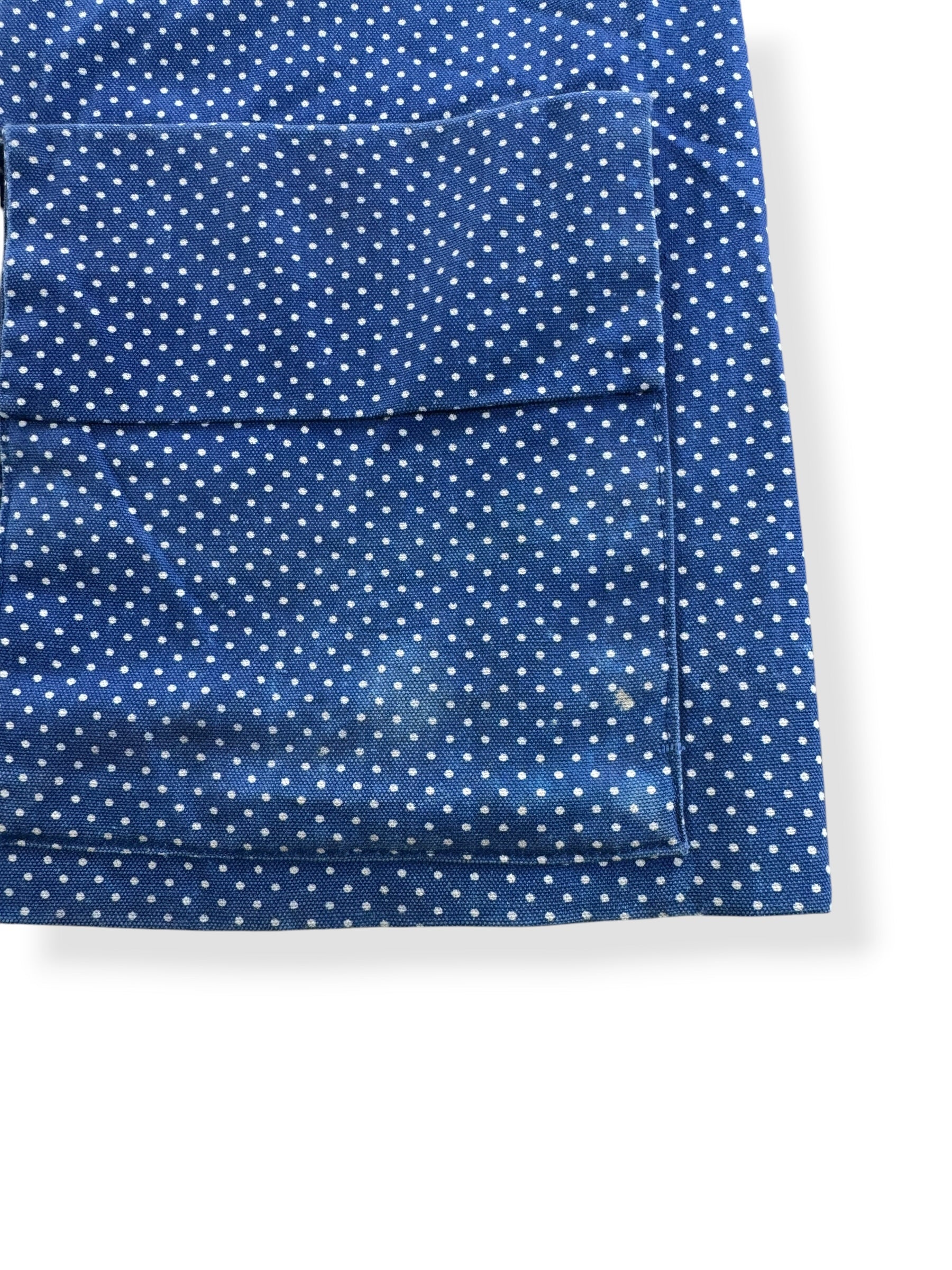 Fading on Vintage 1970s Polka Dot Top With Repairs SZ M