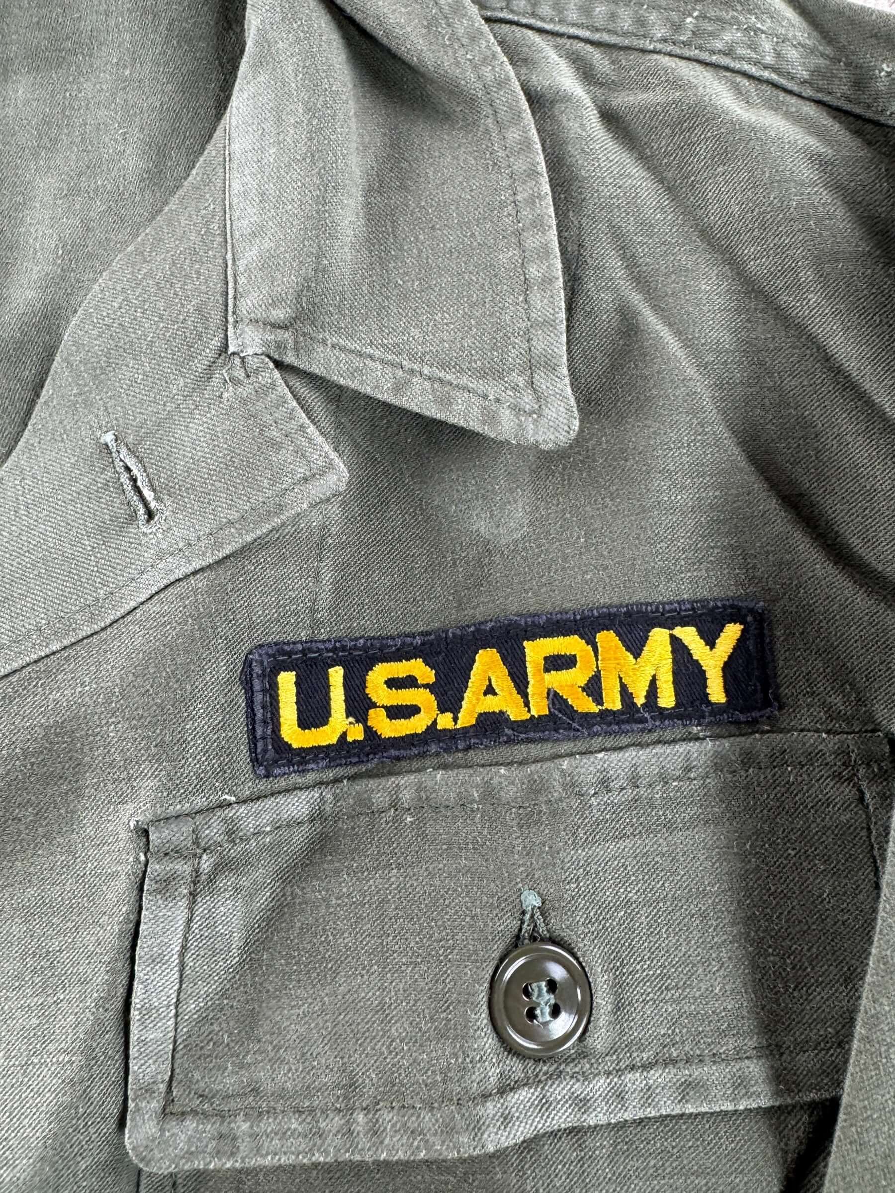 Patch on Vintage Vietnam Era OG-107 Shirt SZ M