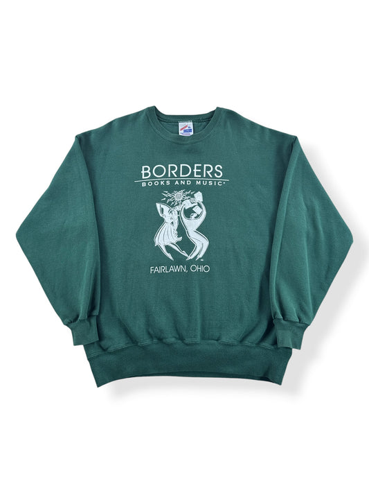 Front of Vintage Borders Books & Music Crewneck SZ XL