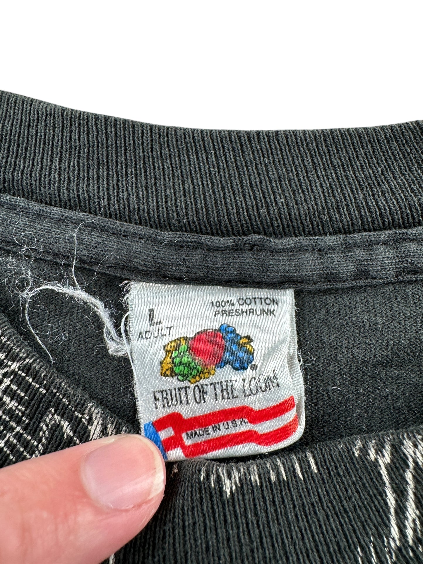Tag on Vintage AOP Wolf Tee SZ L