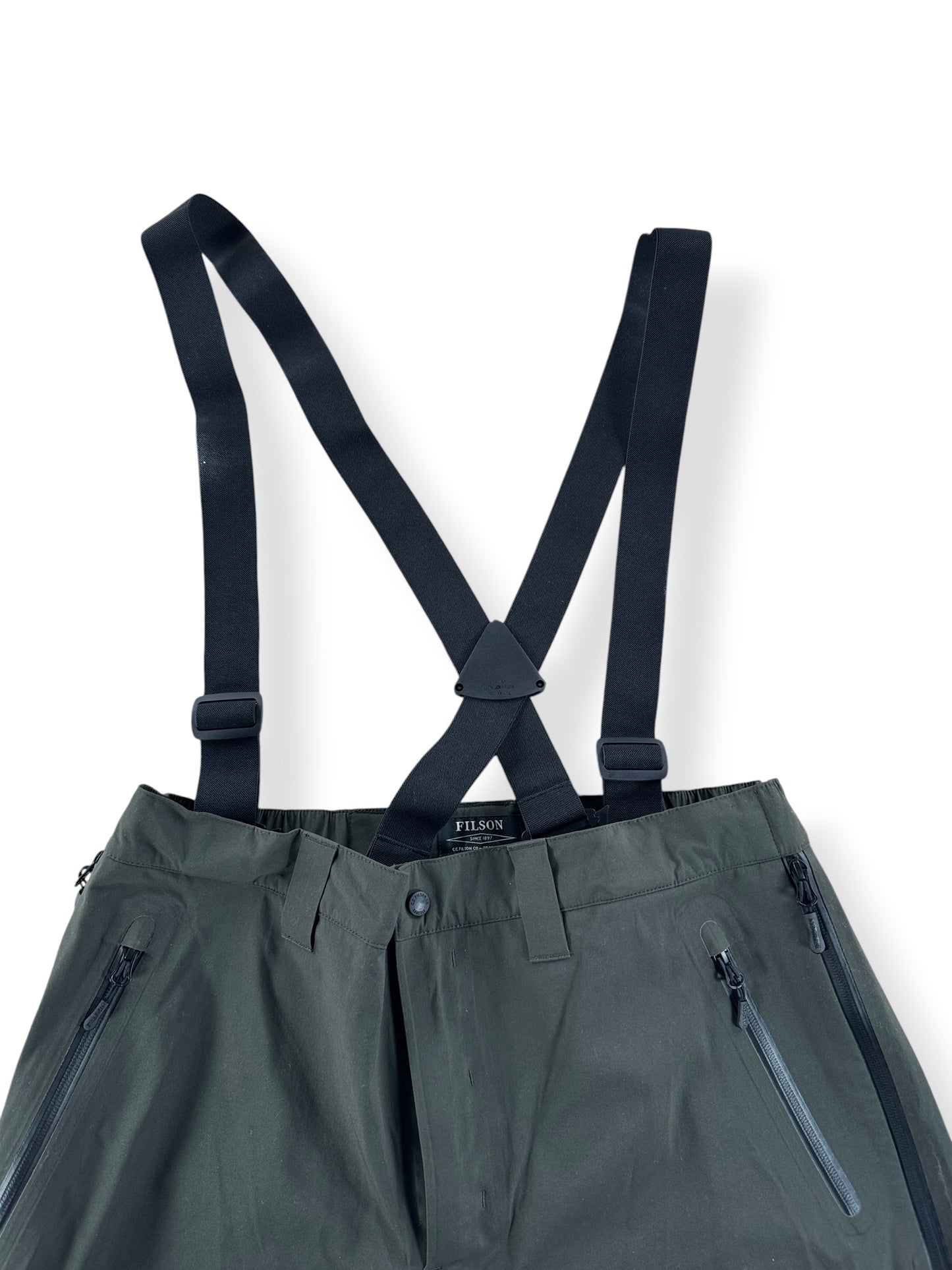 Suspenders on Filson Skagit Rain Pants SZ L