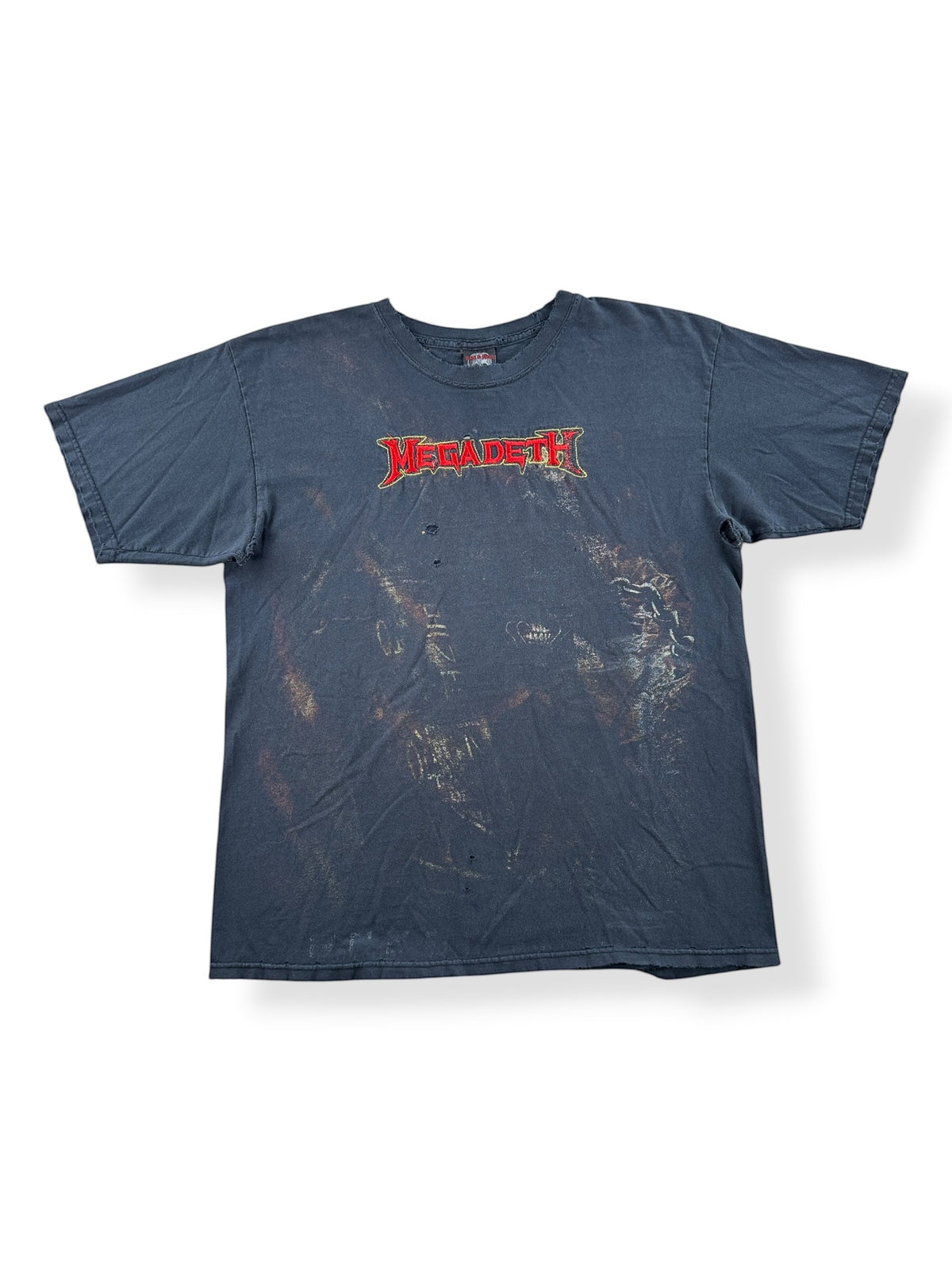 front of Vintage Megadeth Thrashed Tee SZ M