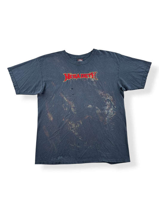 front of Vintage Megadeth Thrashed Tee SZ M