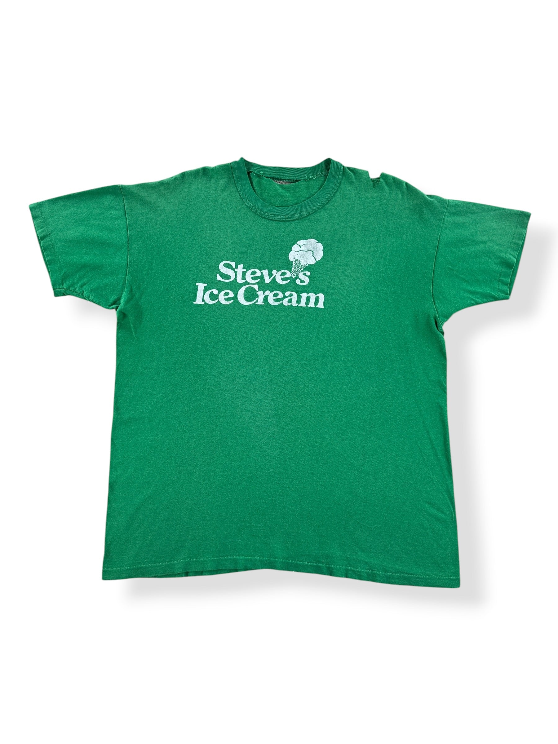 Front of Vintage 60s/70s Steve's Ice Cream Tee SZ L