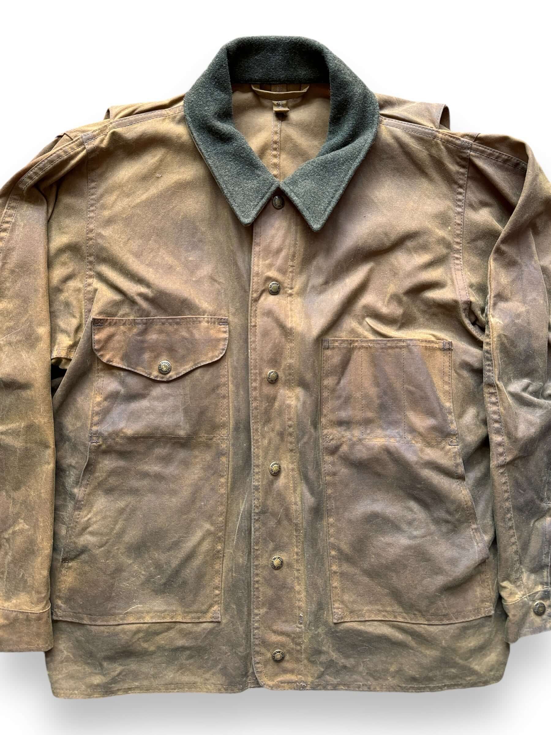 Front Detail on Filson Tin Cloth Jacket Size XL