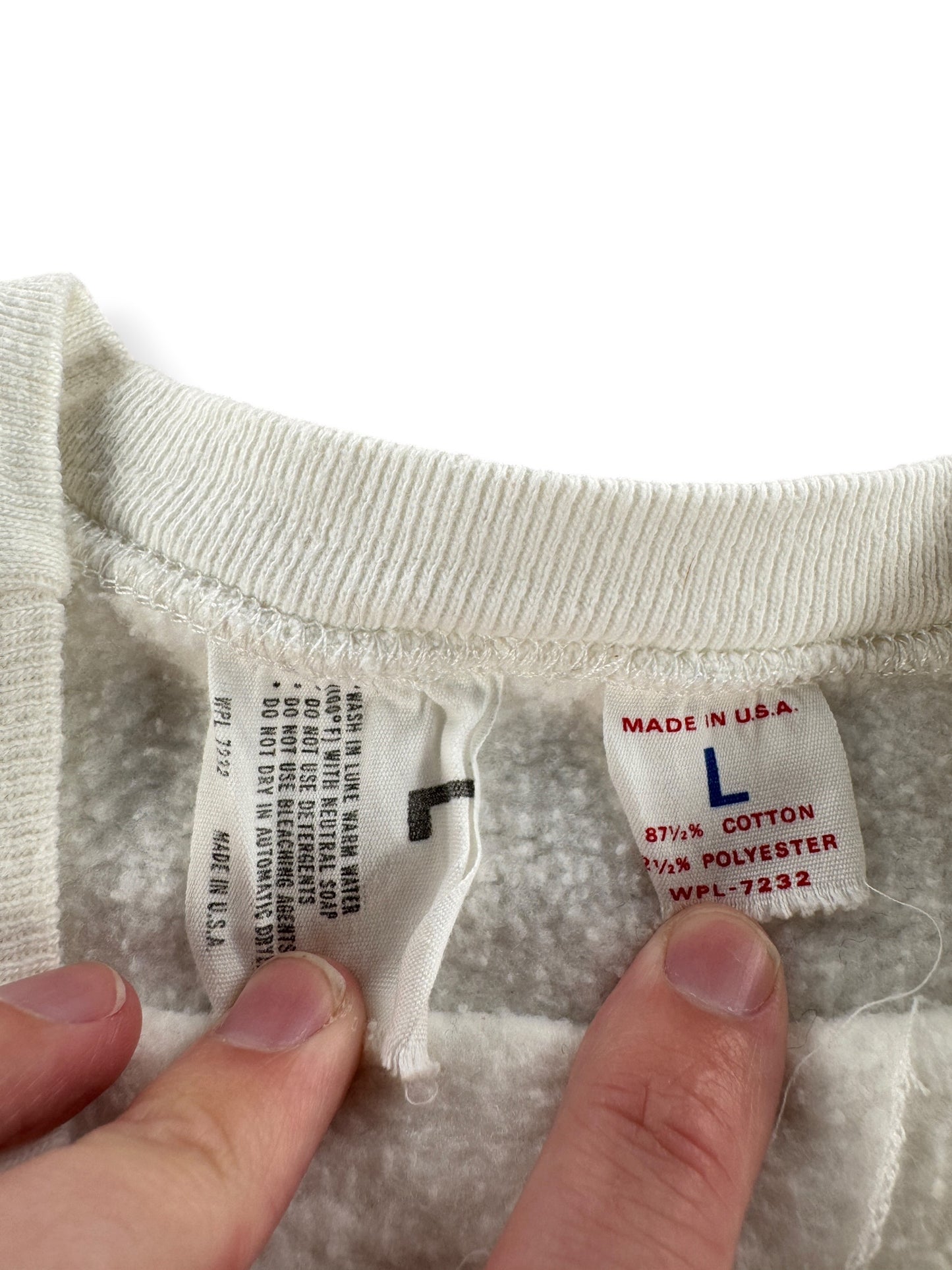Tags on Vintage 70s Albright College Crewneck SZ L (Fits M)