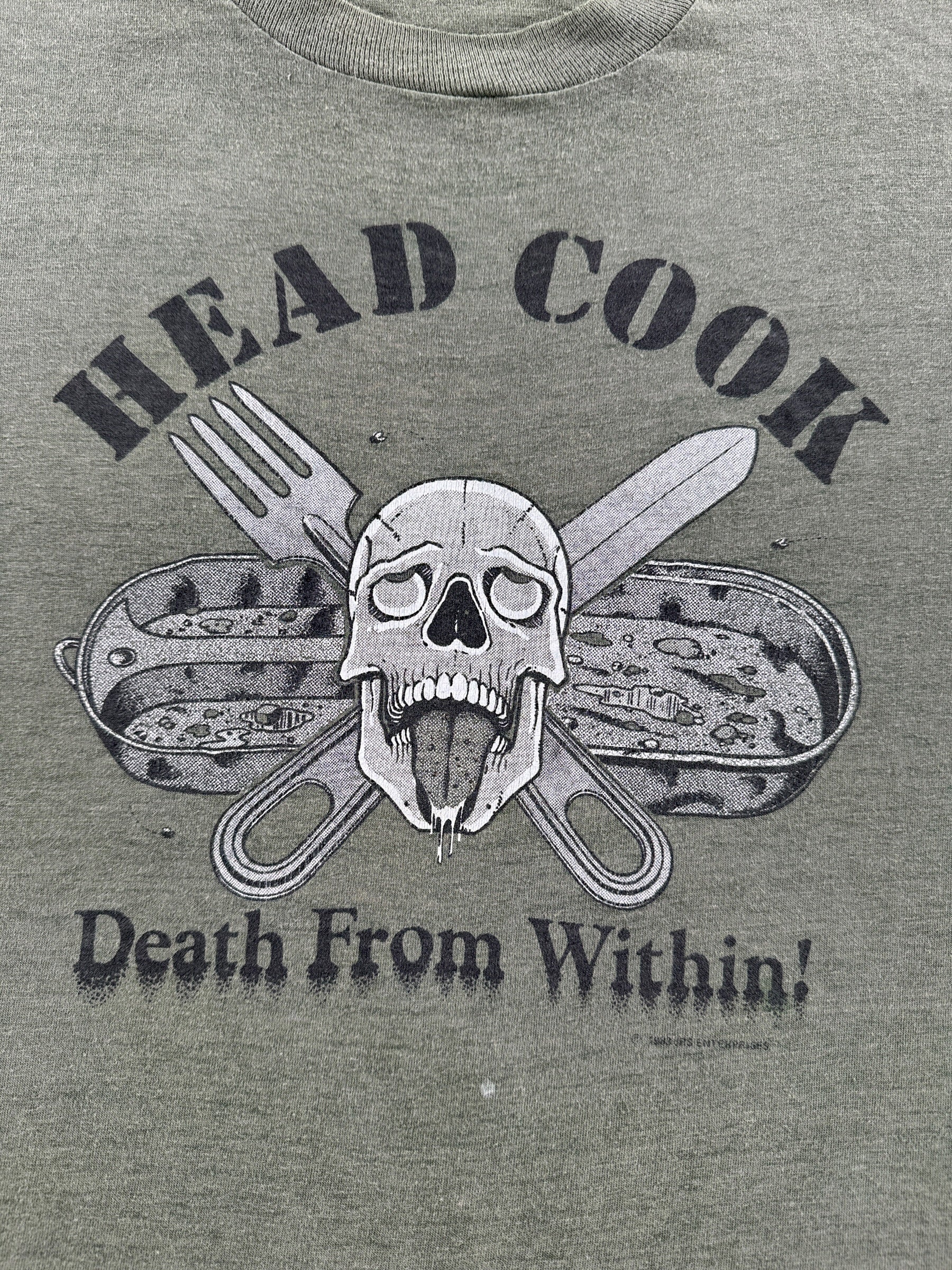 Graphic of Vintage Military Head Cook Tee SZ M
