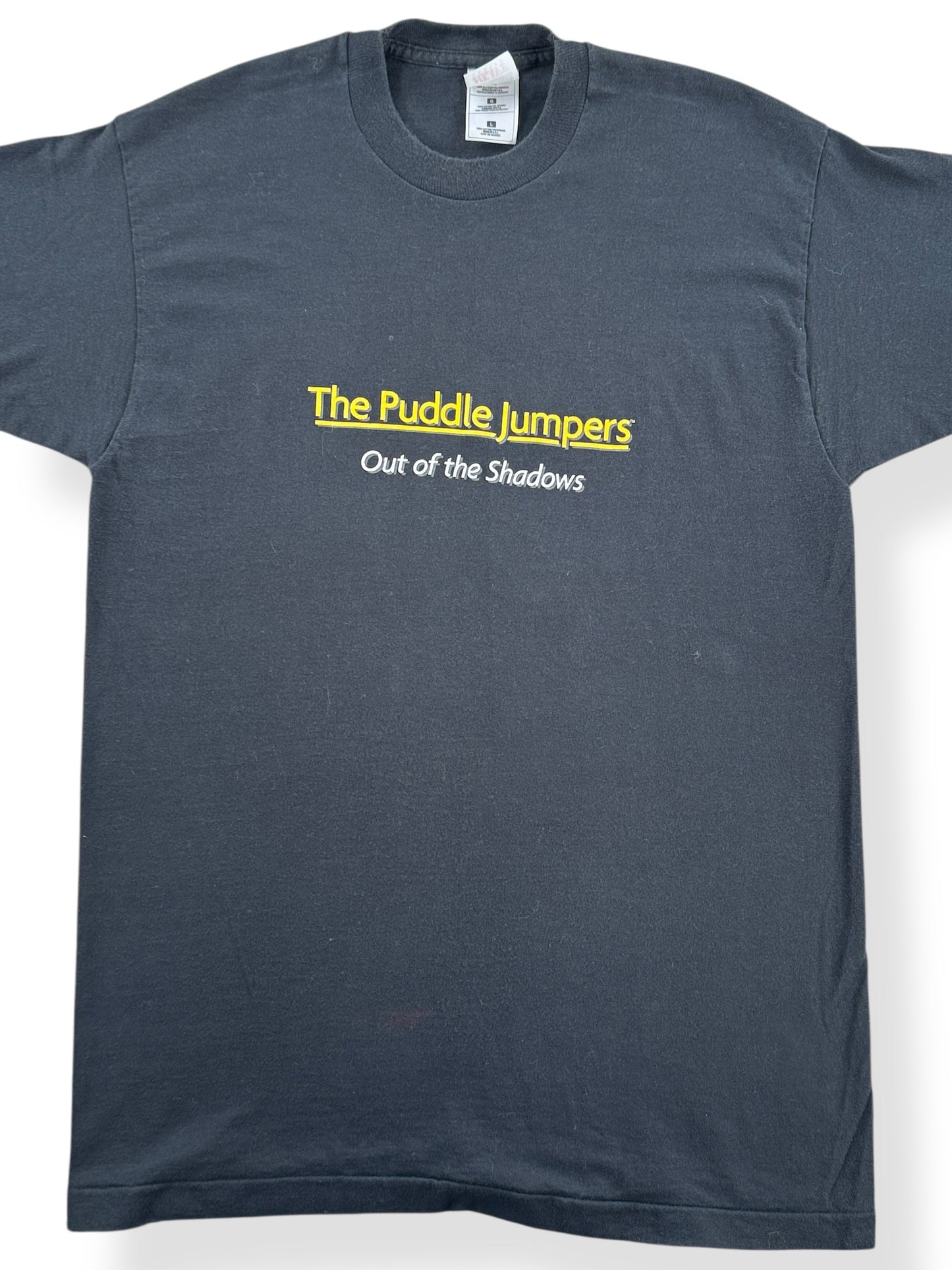 Front Close Up of Vintage Puddle Jumpers Tee SZ L (Fits M)