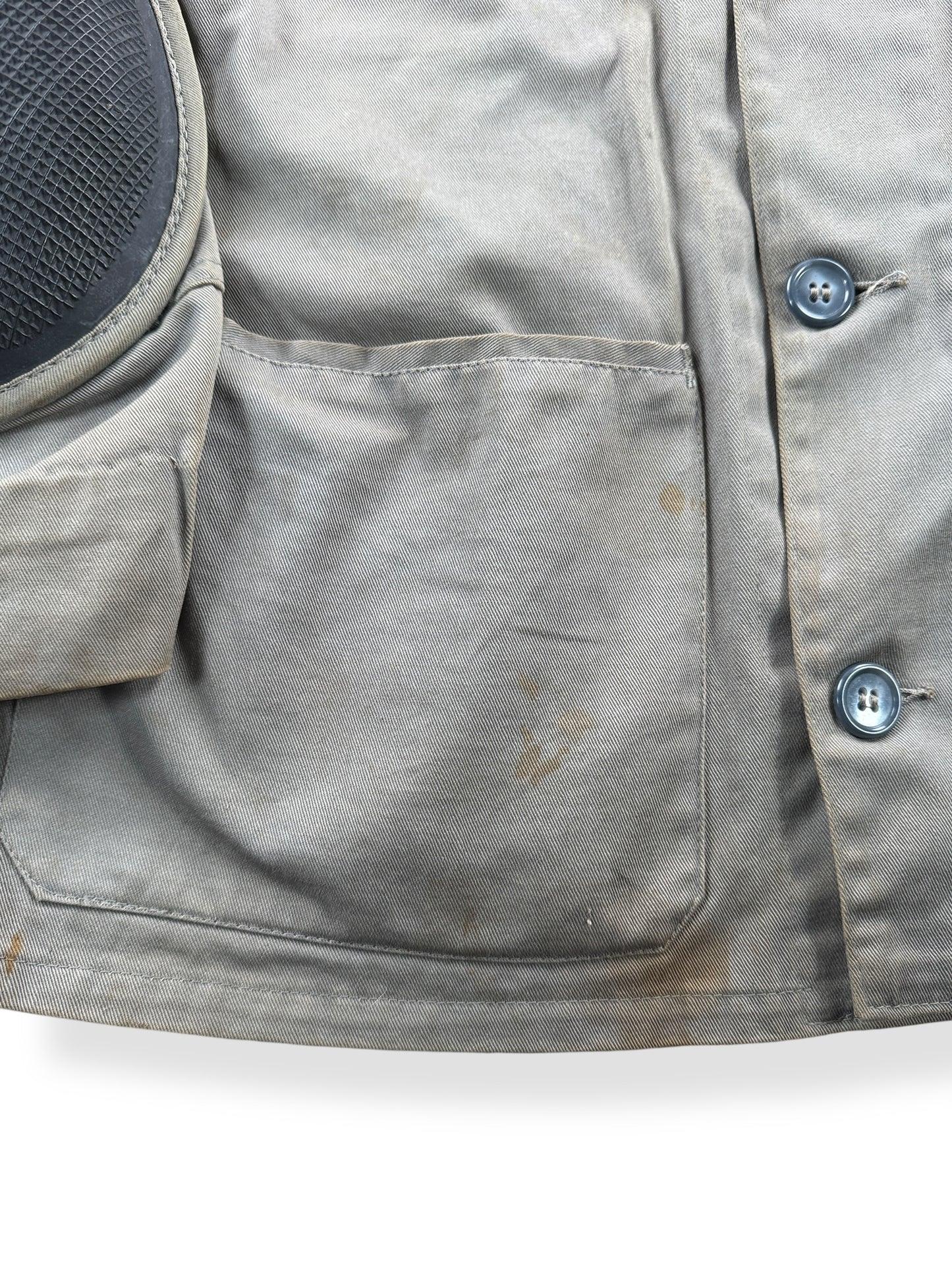 Staining on Vintage 10-X Shooting Jacket w/ Patches SZ L (Fits S)